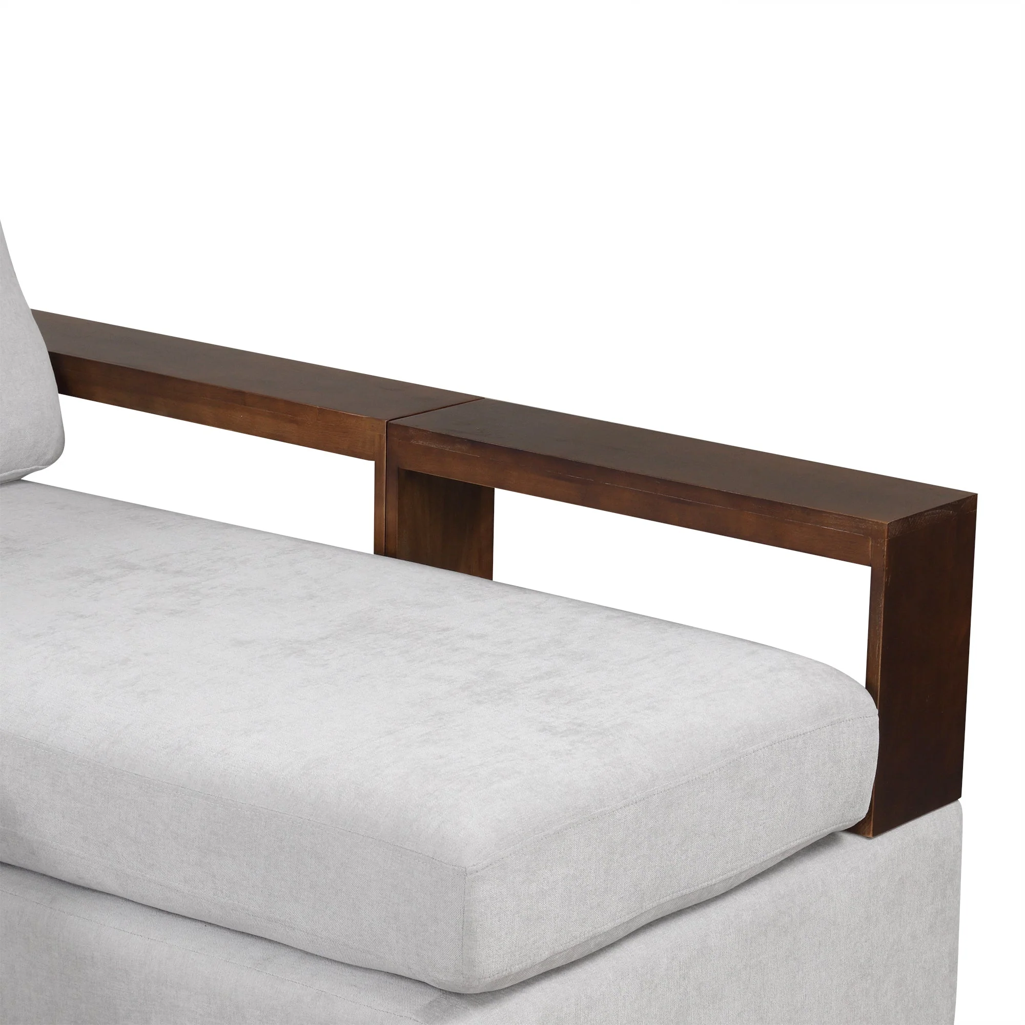87.4' Sectional Sofa with Reversible Armrests Gray Chenille Upholstery - Image 22