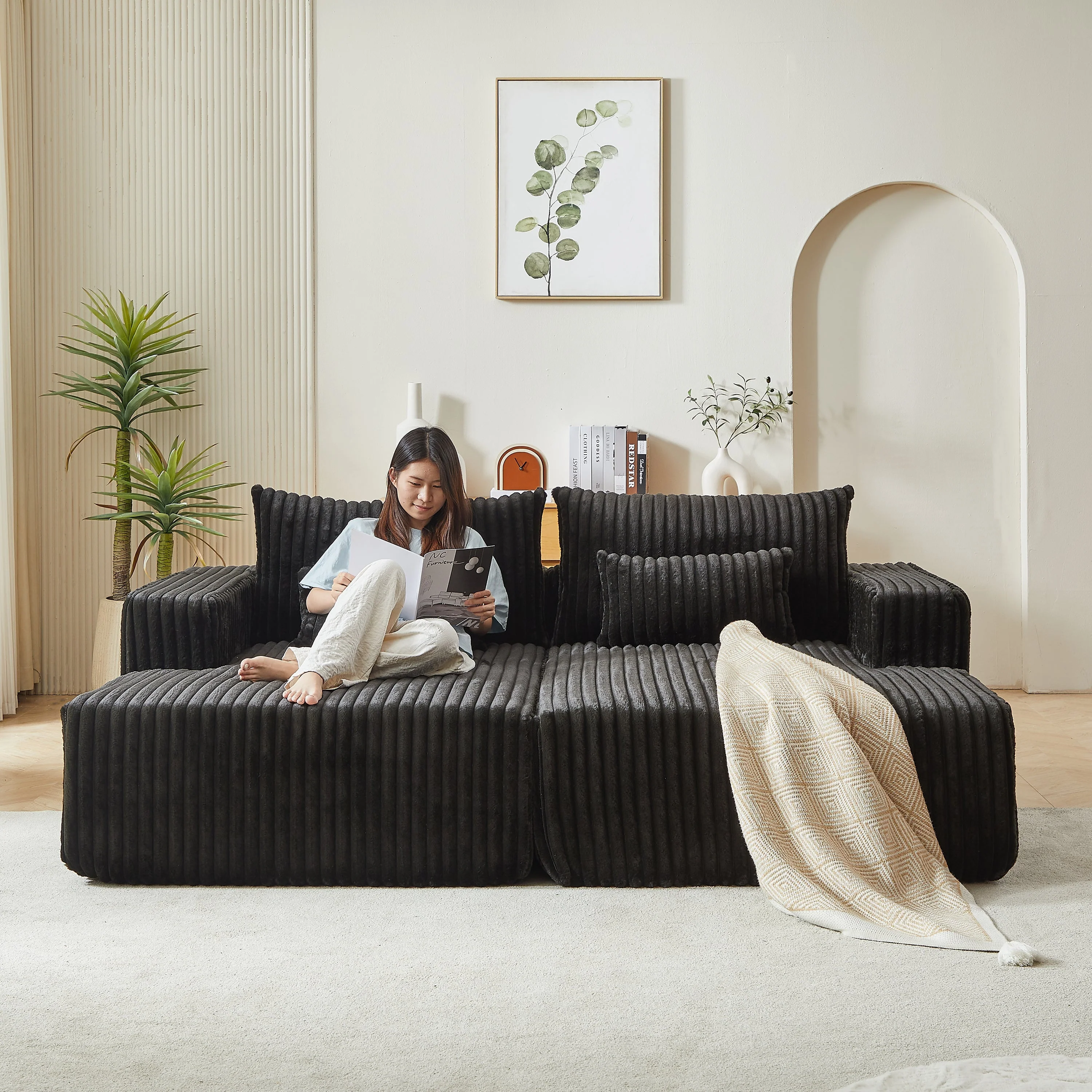 87' Oversized Sectional Lounge Chaise - Image 12