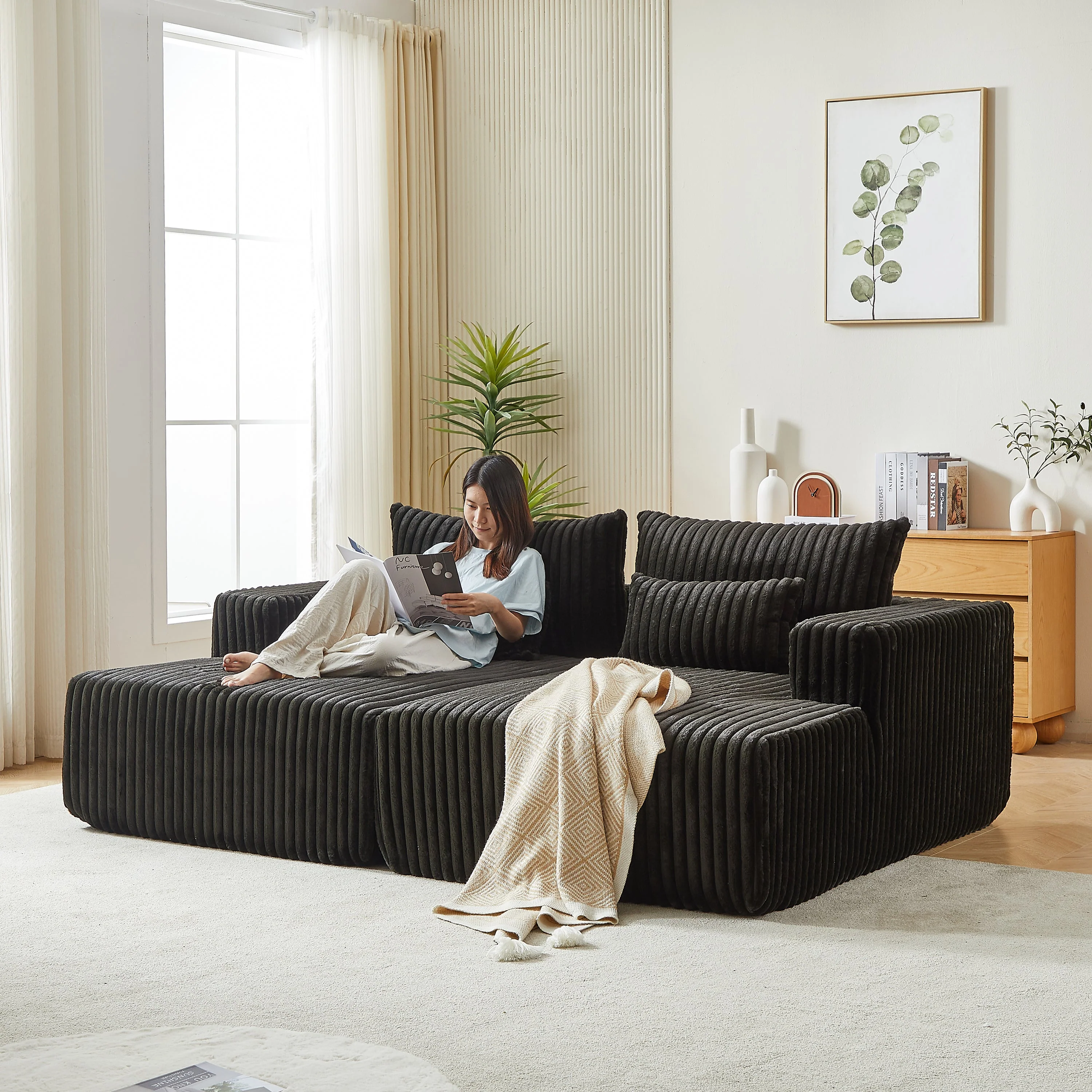 87' Oversized Sectional Lounge Chaise - Image 17