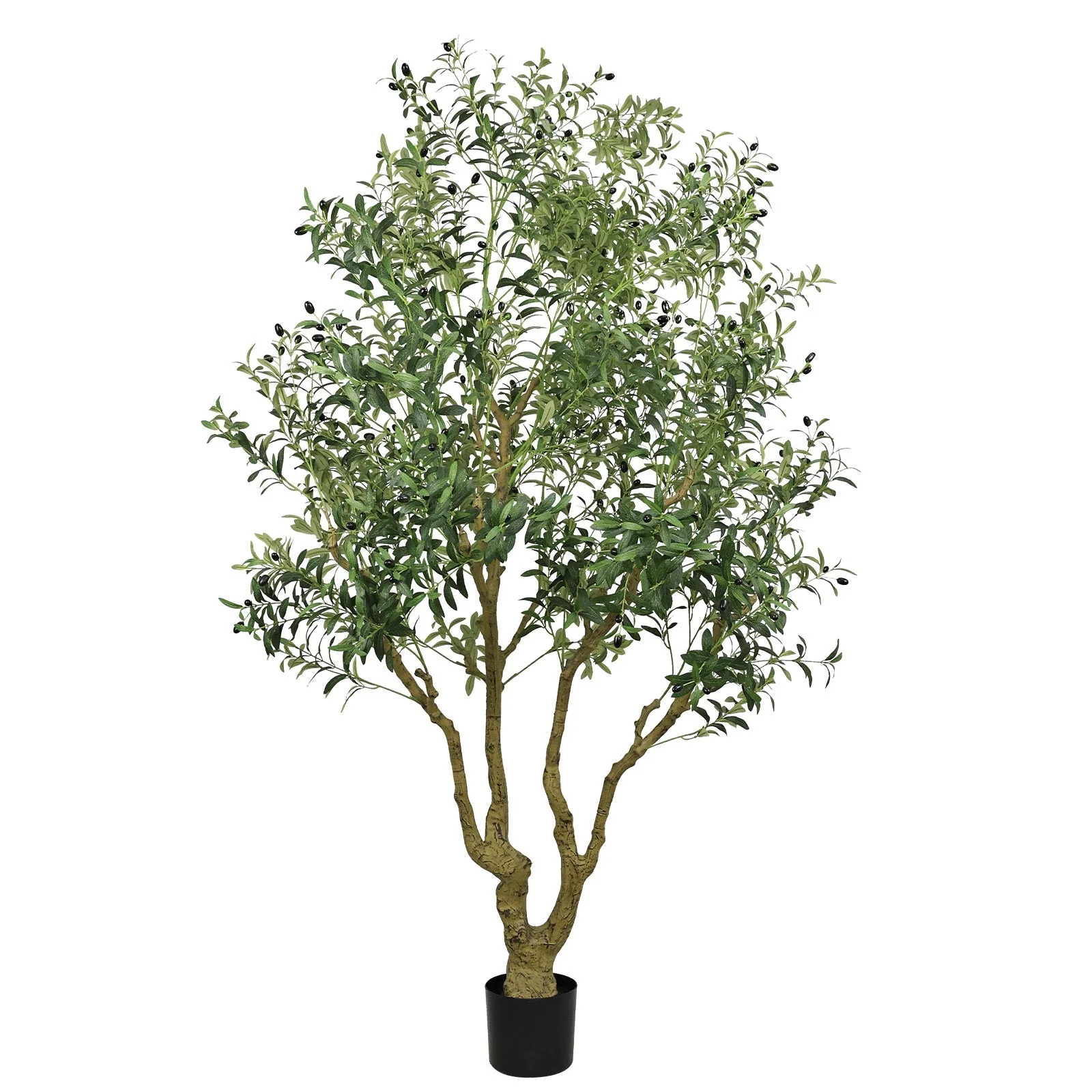 8FT Tall Artificial Olive Tree - Large Faux Potted Tree - Image 2