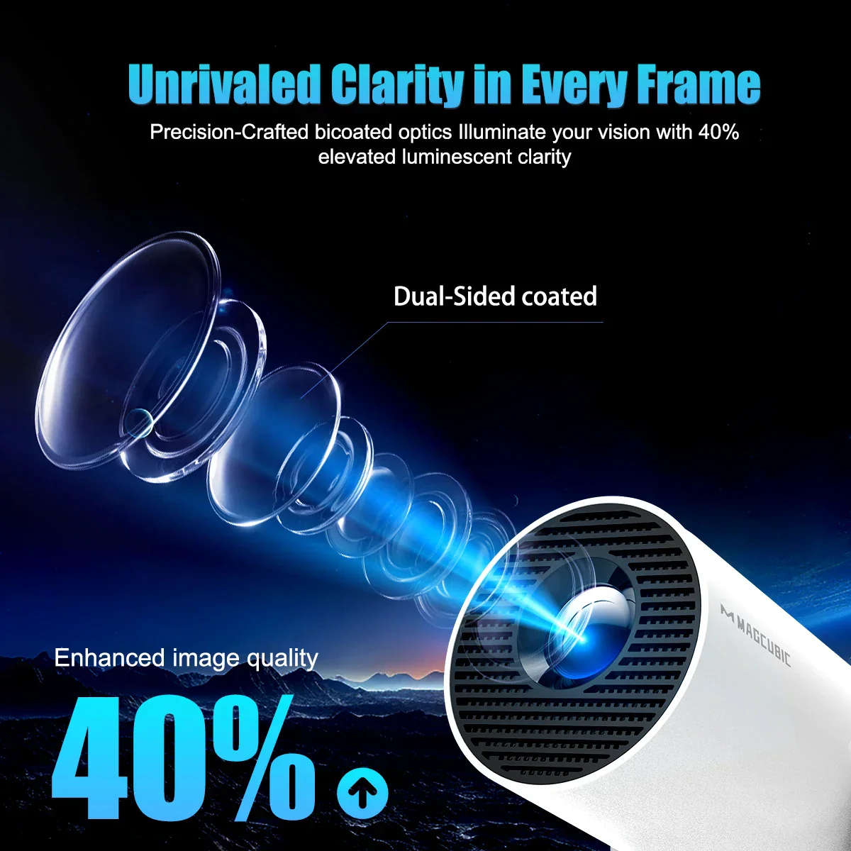 8K HD Portable Projector with WiFi6 BT5.0 Android Home Theater Outdoor Cinema - Image 5