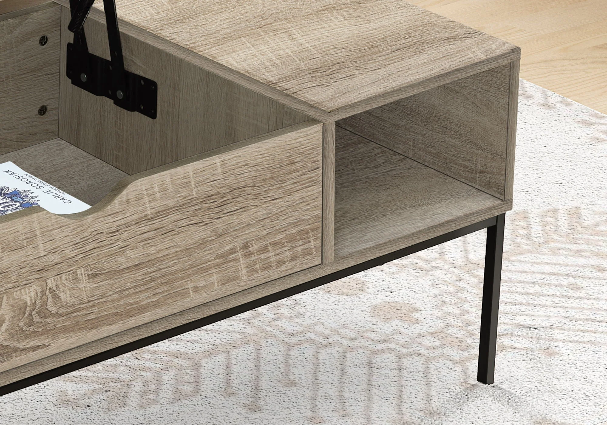 8th Street Rectangular Lift-Top Coffee Table - Image 3