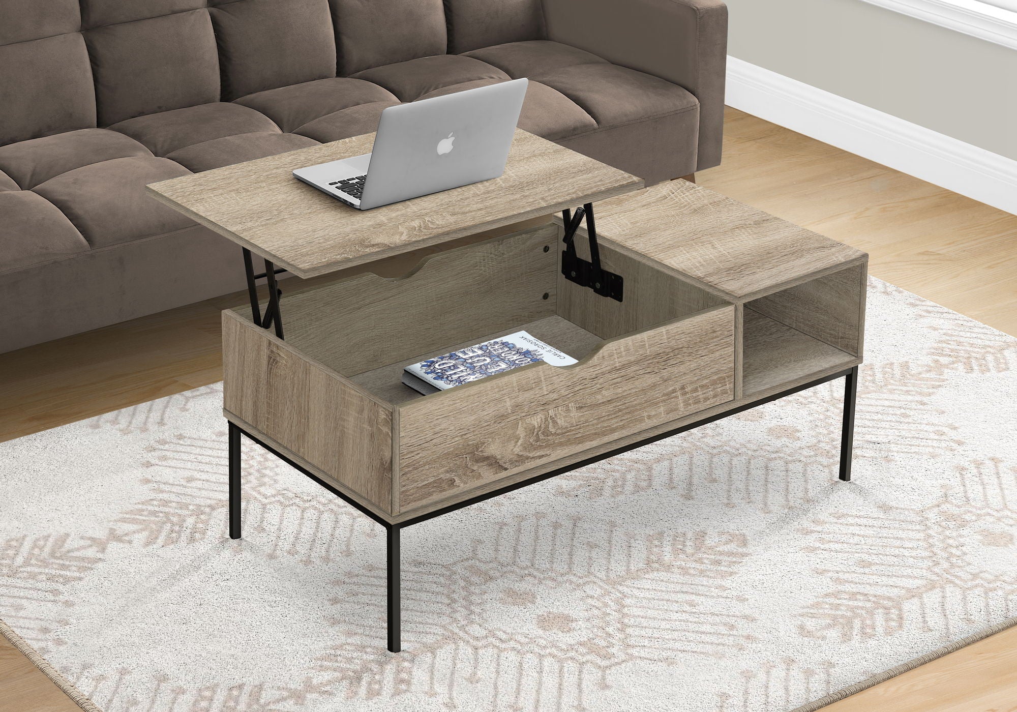8th Street Rectangular Lift-Top Coffee Table - Image 4