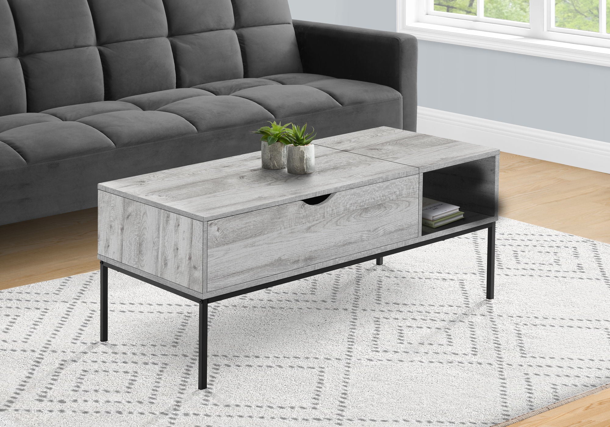 8th Street Rectangular Lift-Top Coffee Table - Image 8