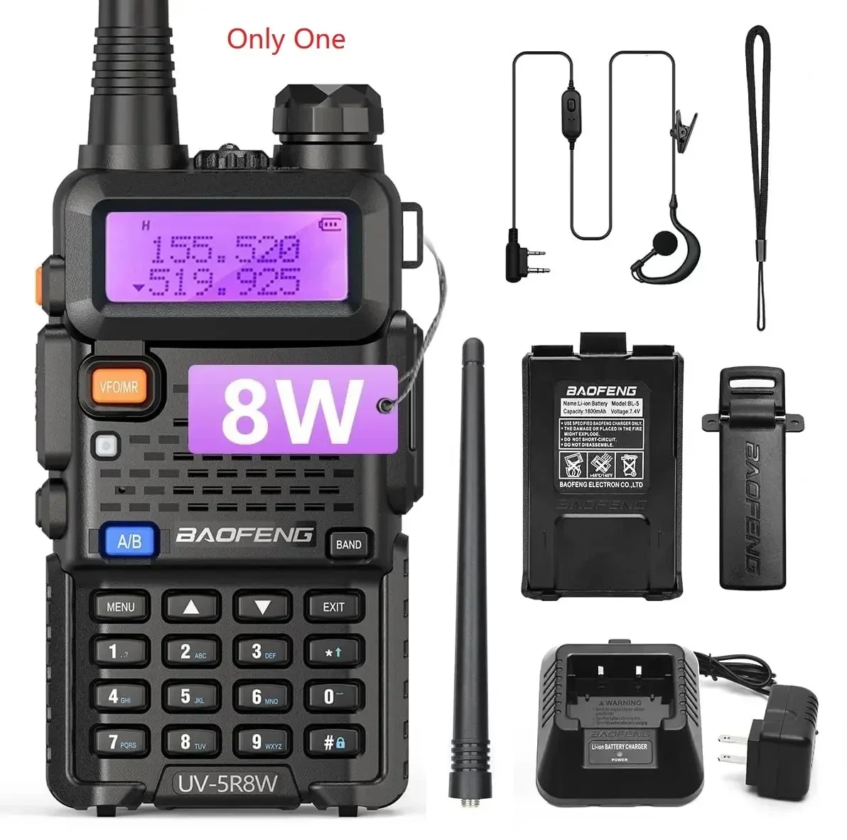8W Dual Band Walkie Talkie Long Range Two Way Radio 128 Channel Handheld - Image 8