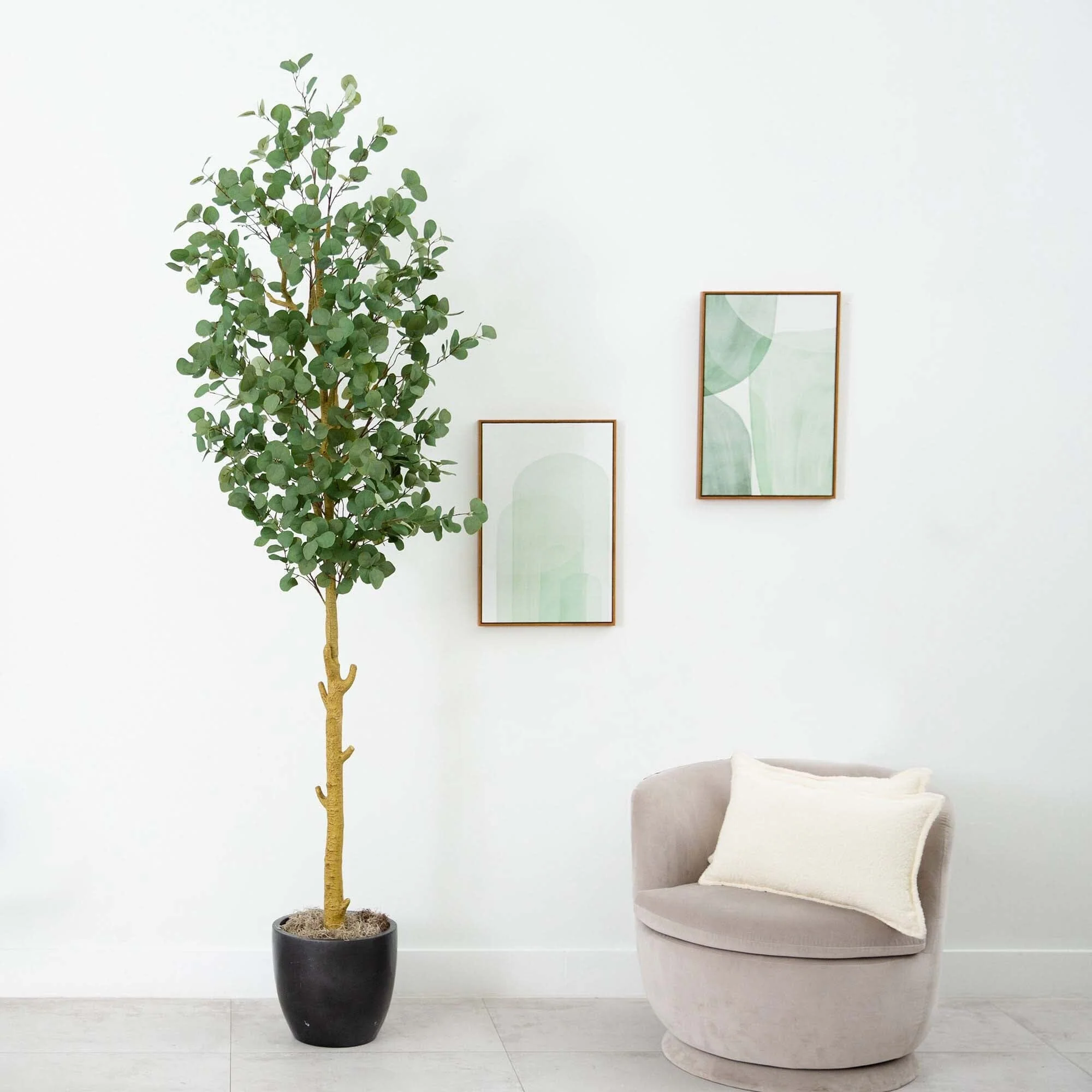 9’ Artificial Eucalyptus Tree - Image 3