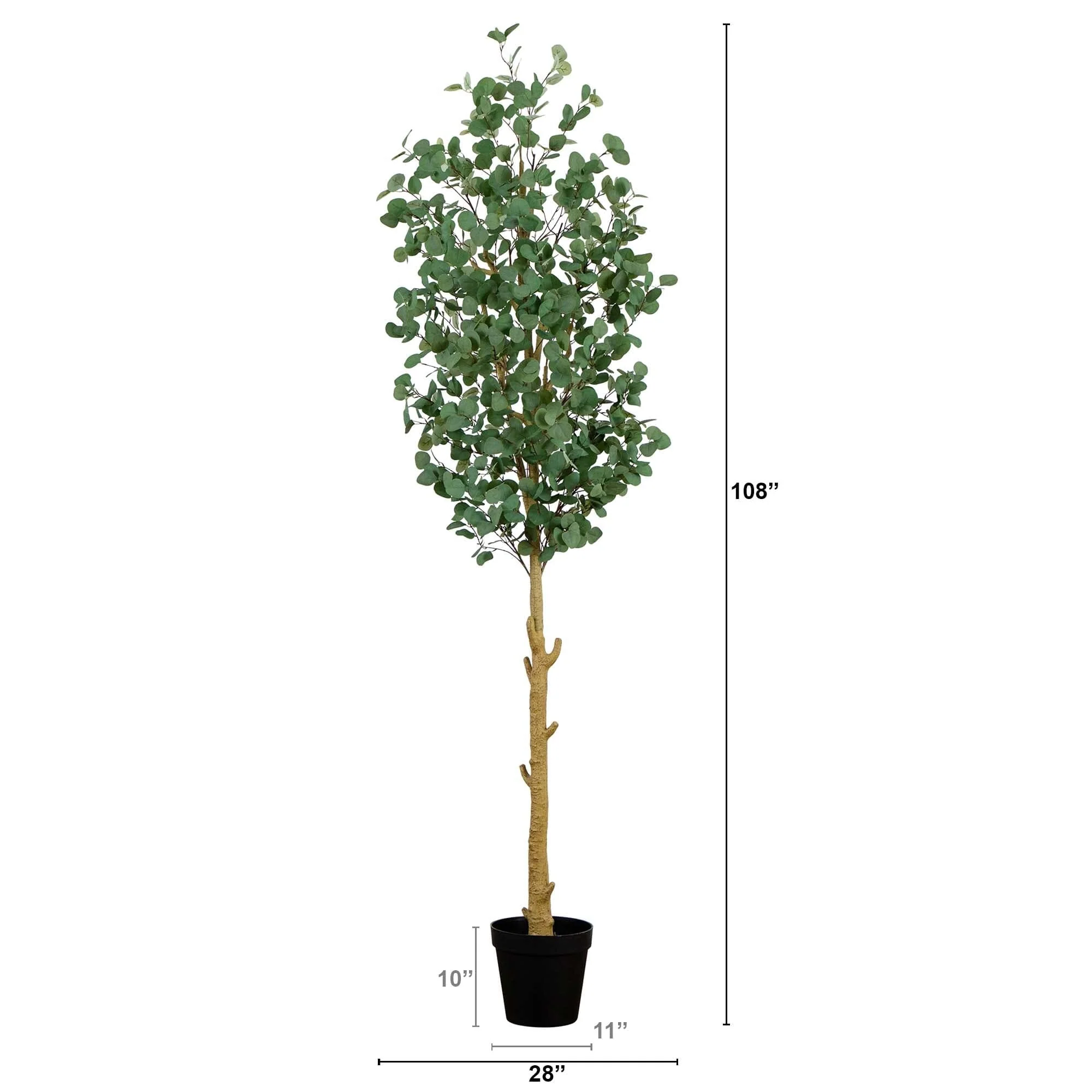 9’ Artificial Eucalyptus Tree - Image 4