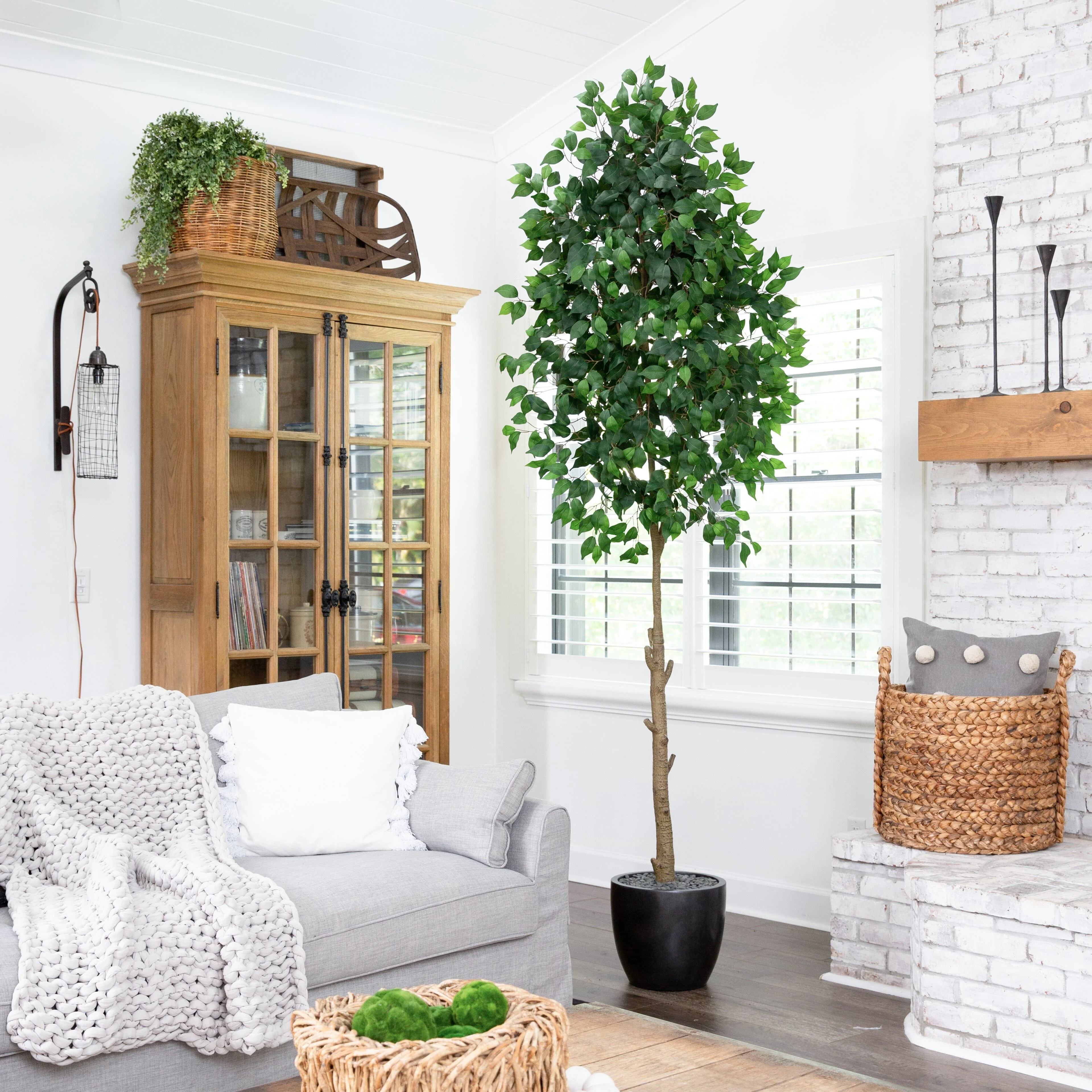 9’ Artificial Ficus Tree - Image 3