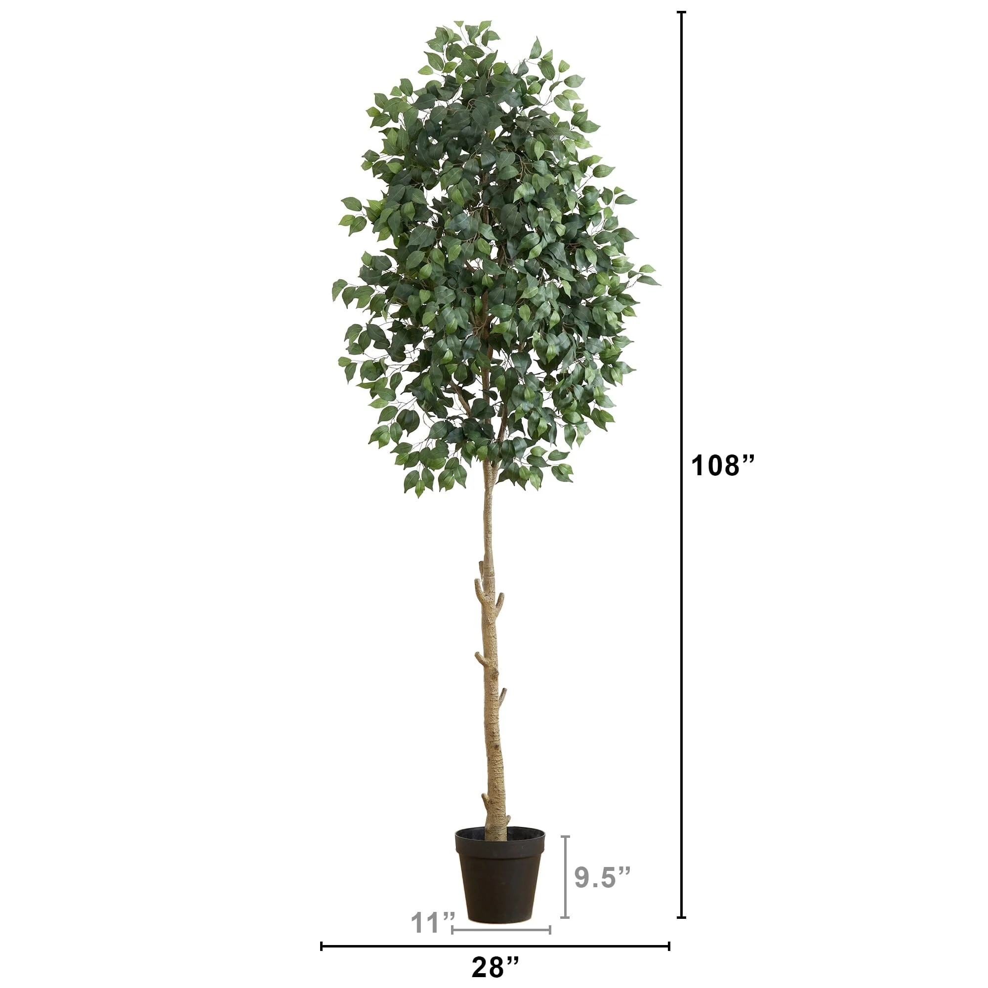 9’ Artificial Ficus Tree - Image 4