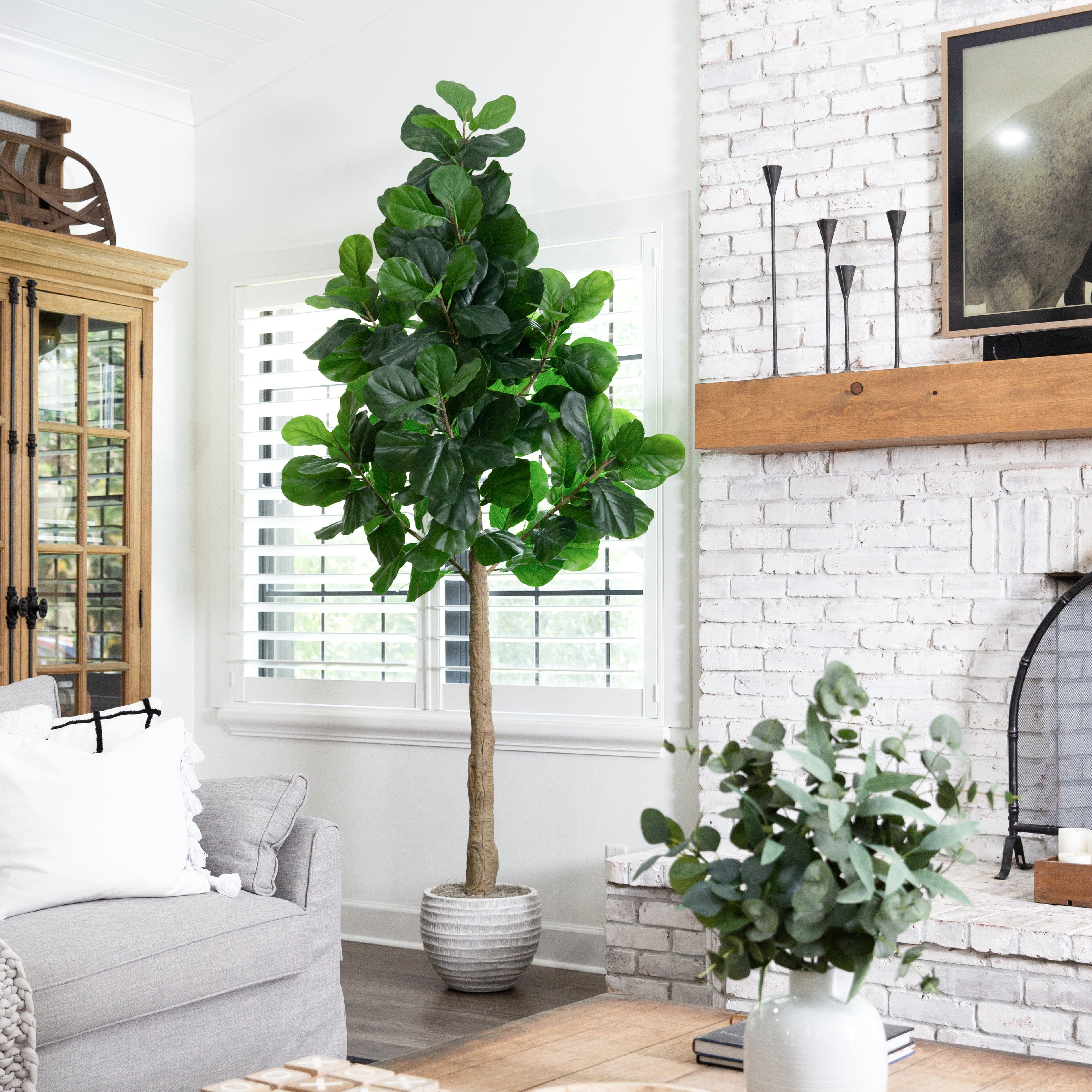 9’ Artificial Fiddle Leaf Fig Tree - Image 3