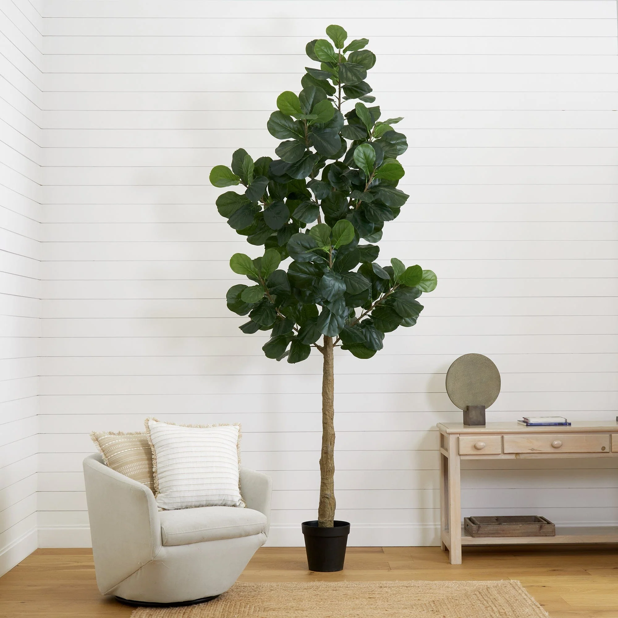 9’ Artificial Fiddle Leaf Fig Tree - Image 4