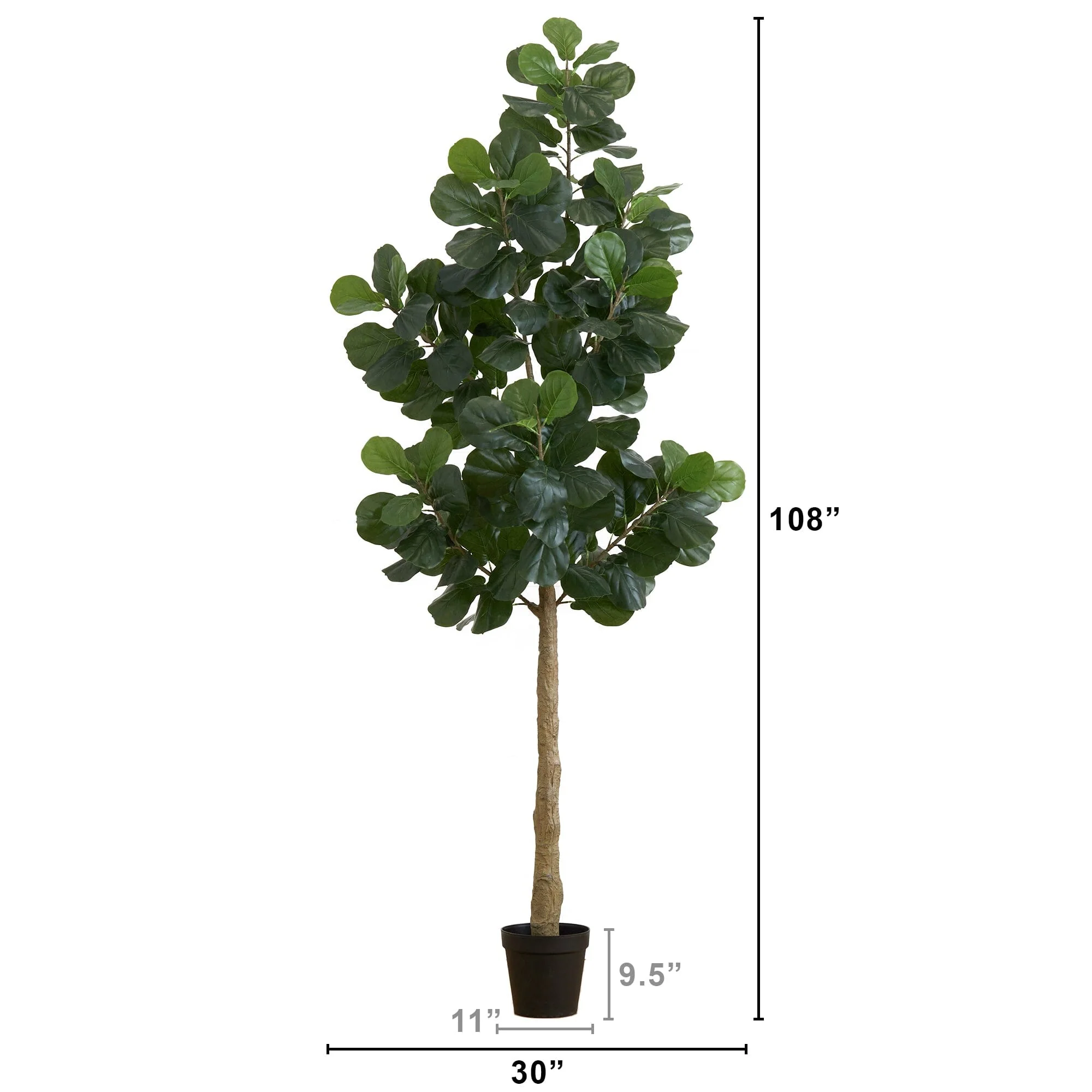 9’ Artificial Fiddle Leaf Fig Tree - Image 5