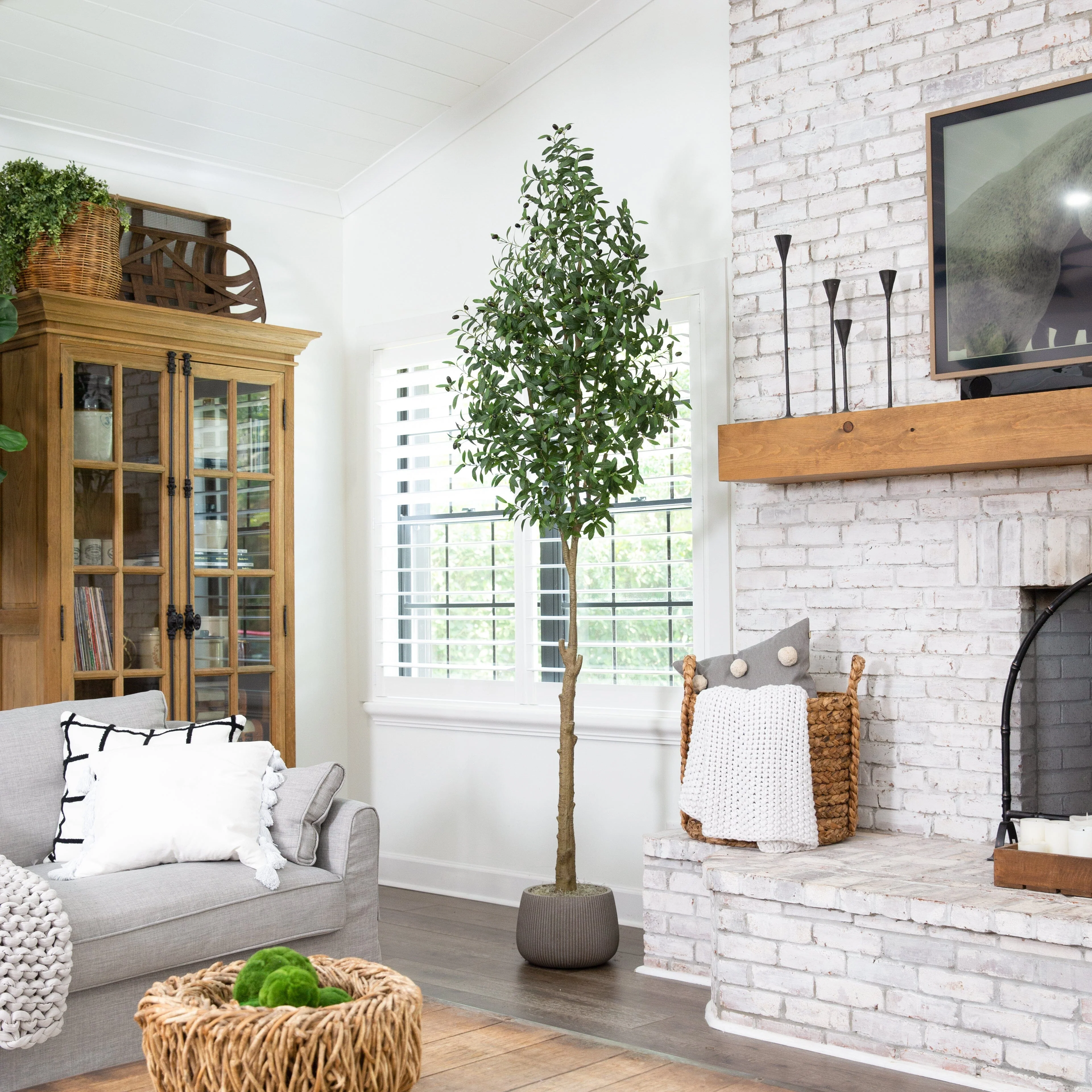9’ Artificial Olive Tree - Image 3
