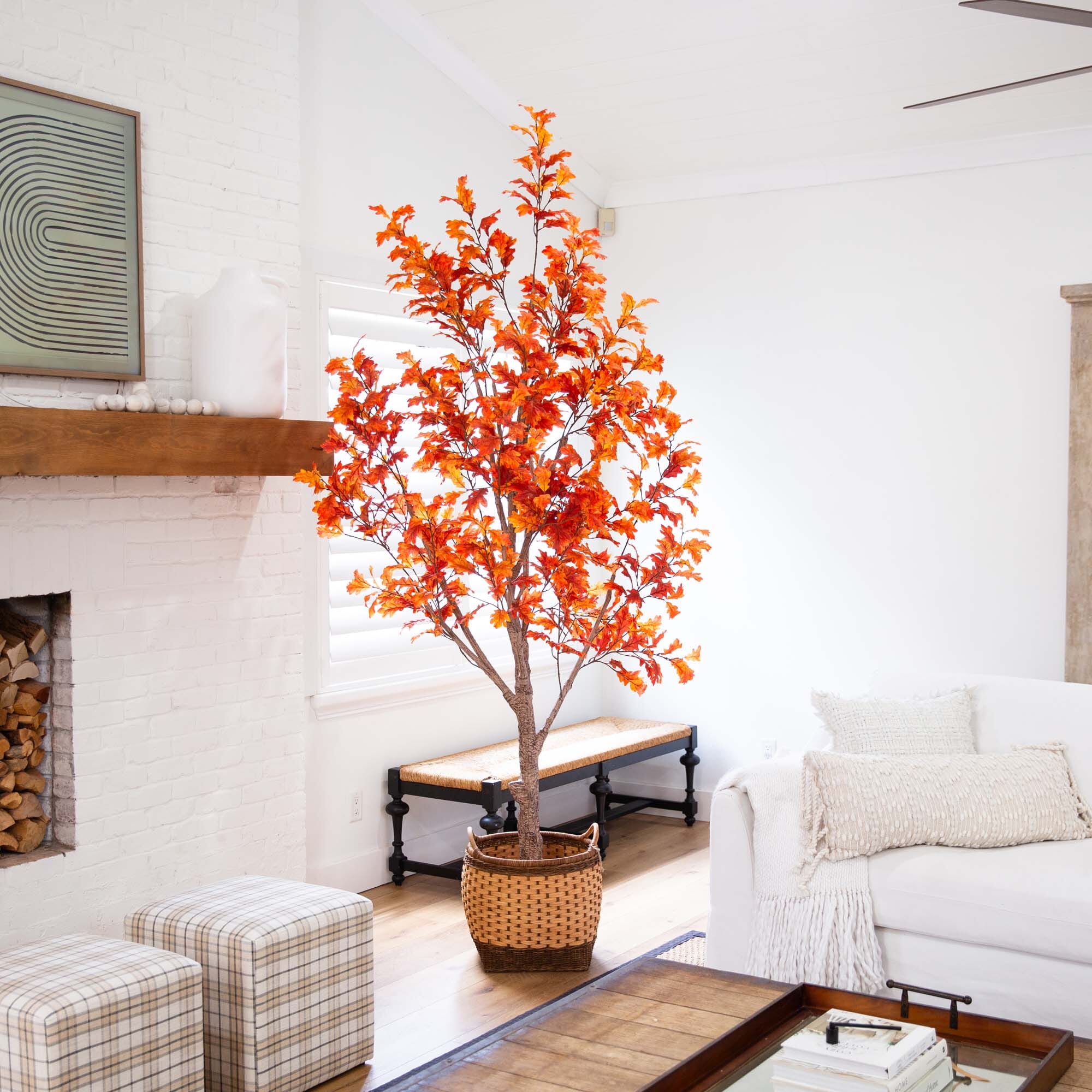 9’ Autumn Oak Artificial Fall Tree - Image 3