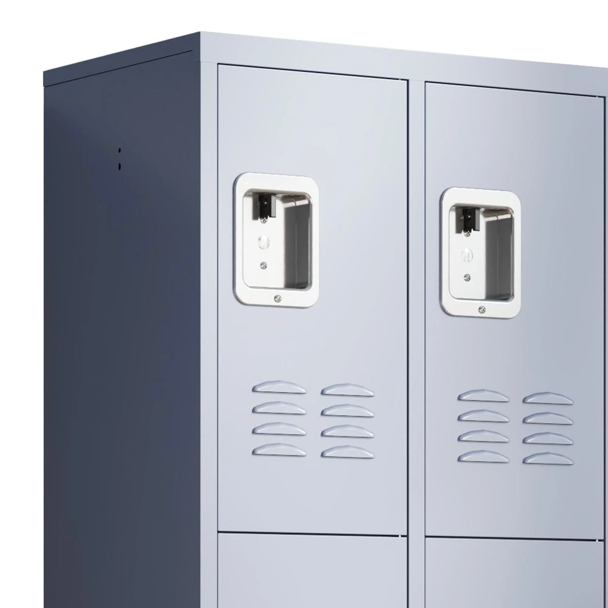 9 Door Lockers With Lock For Storage In Office, School, Gym, And Bedroom - Gray - Image 18