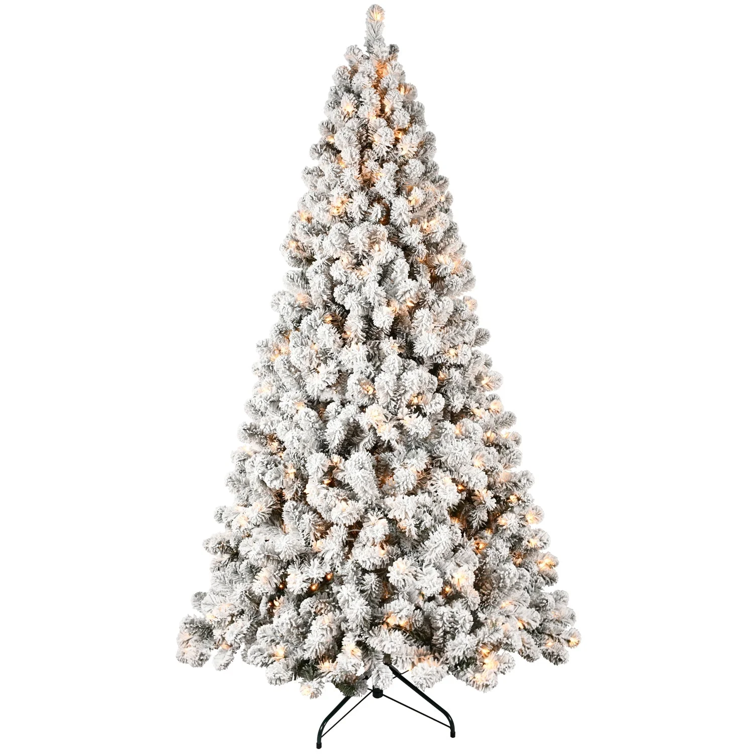 9-Foot Pre-Lit Snow-Flocked Christmas Tree - Image 10
