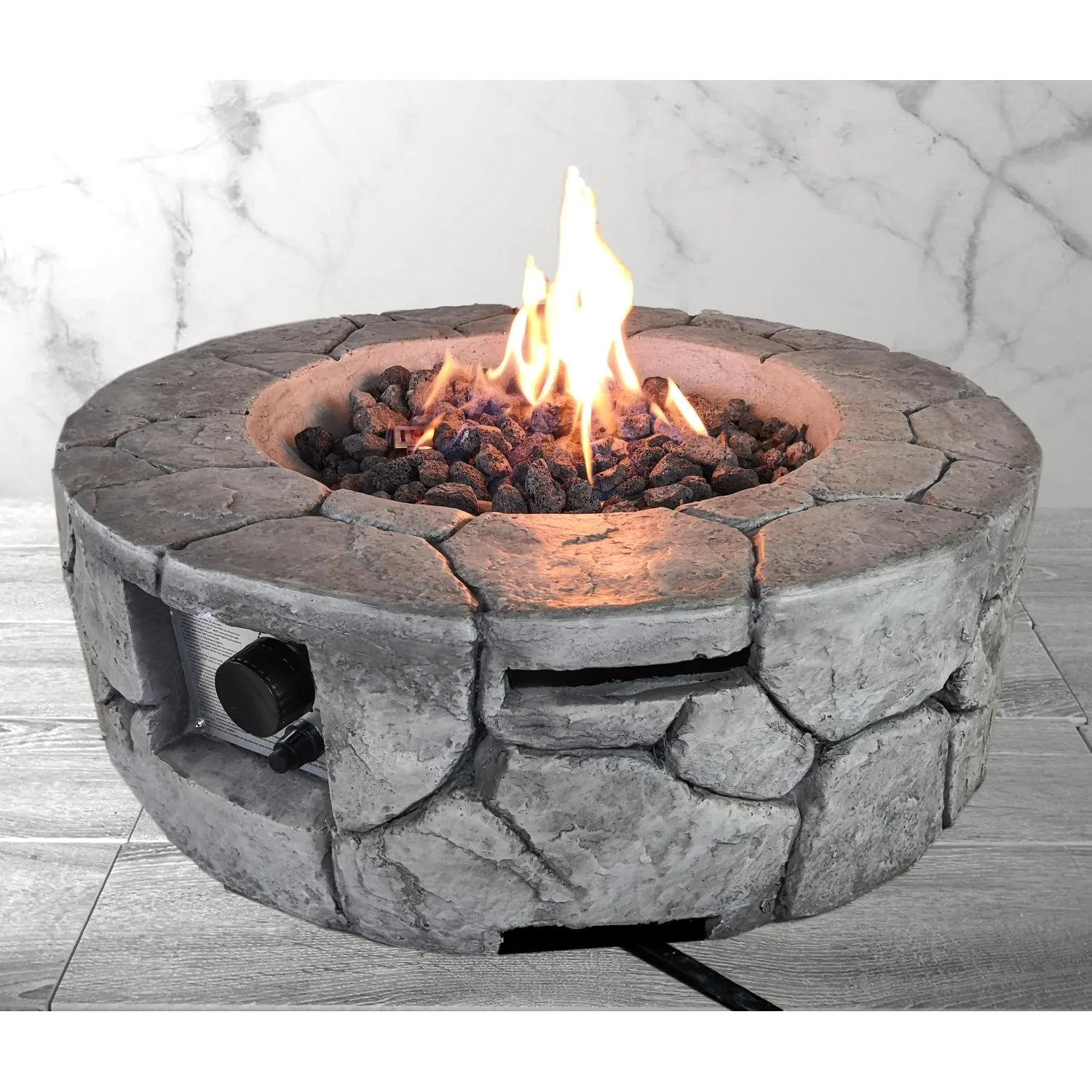 9'' H x 28'' W Fiber Reinforced Concrete Outdoor Fire Pit - Image 4