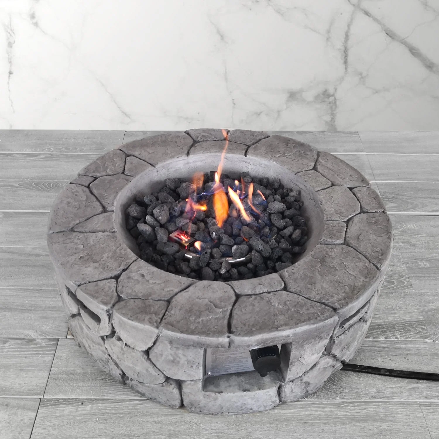 9'' H x 28'' W Fiber Reinforced Concrete Outdoor Fire Pit - Image 5