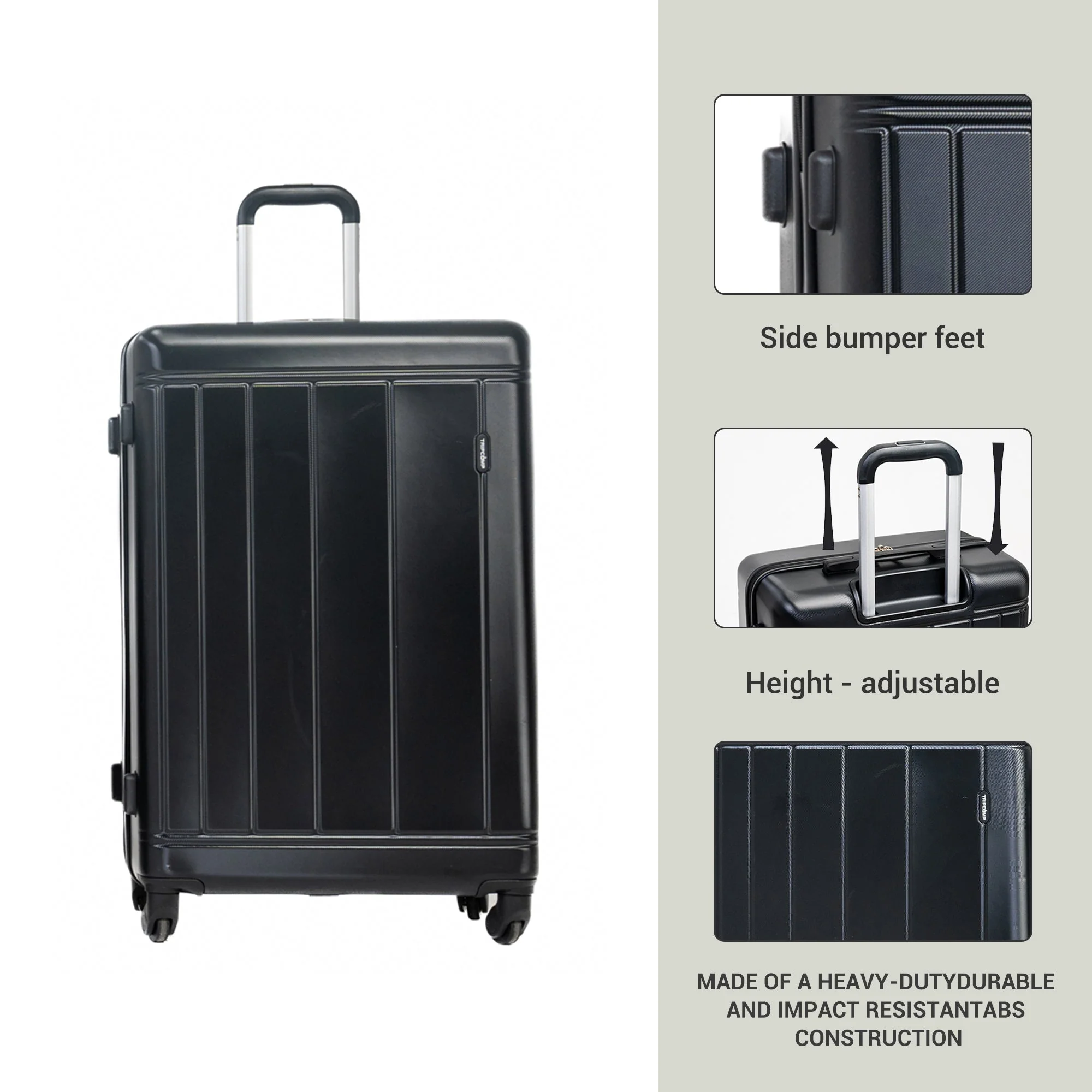 9-Piece Black Luggage Set by GigaTech with TSA Lock - Image 2