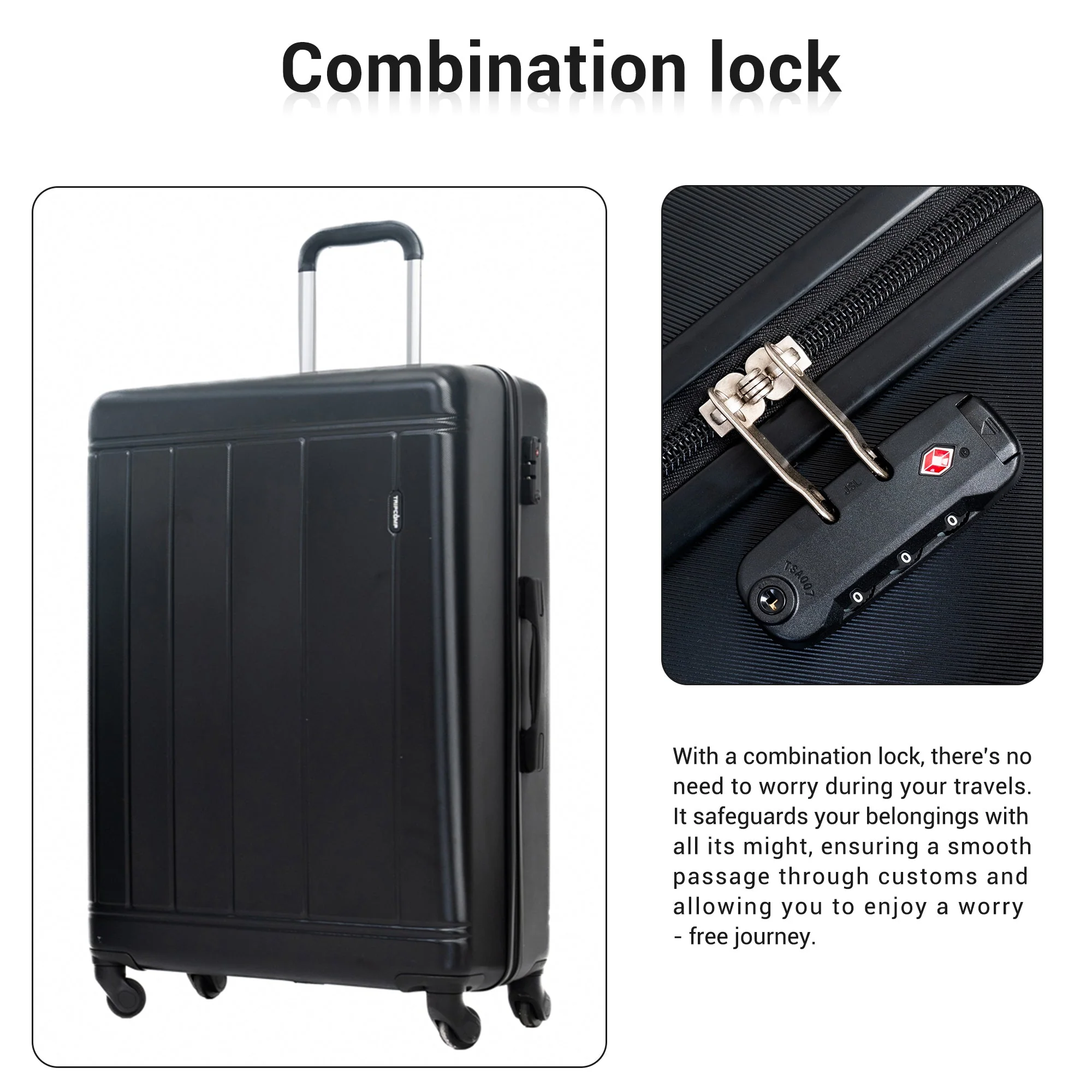 9-Piece Black Luggage Set by GigaTech with TSA Lock - Image 3