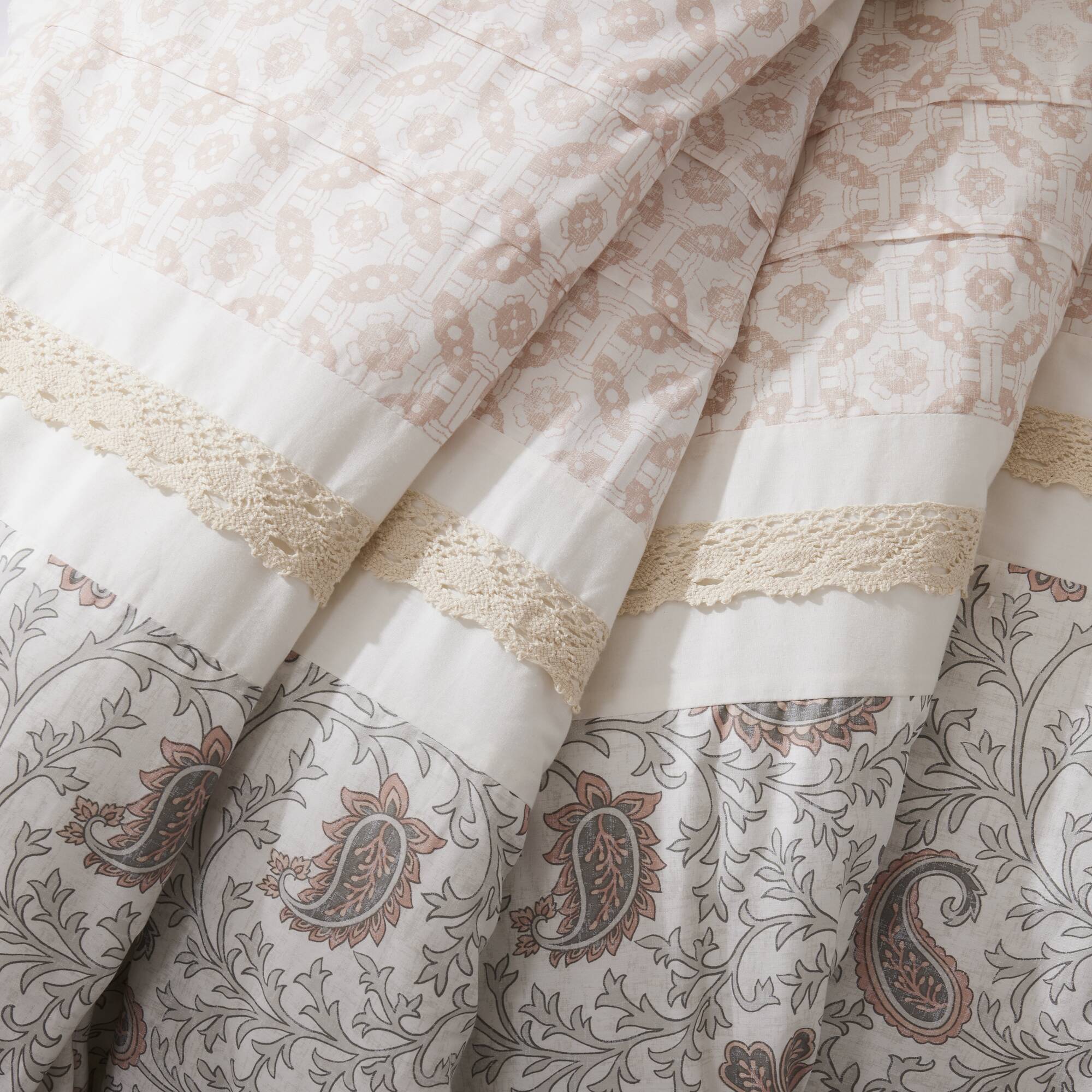 9 Piece Cotton Percale Comforter Set Blush - Image 53