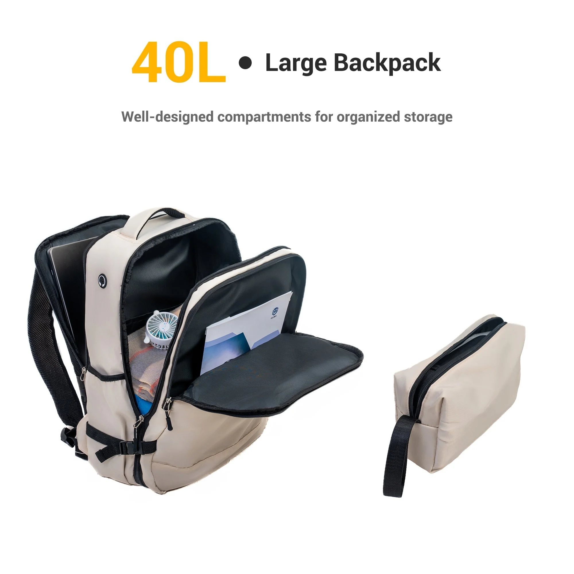 9-Piece White Luggage Set by GigaTech - Image 6
