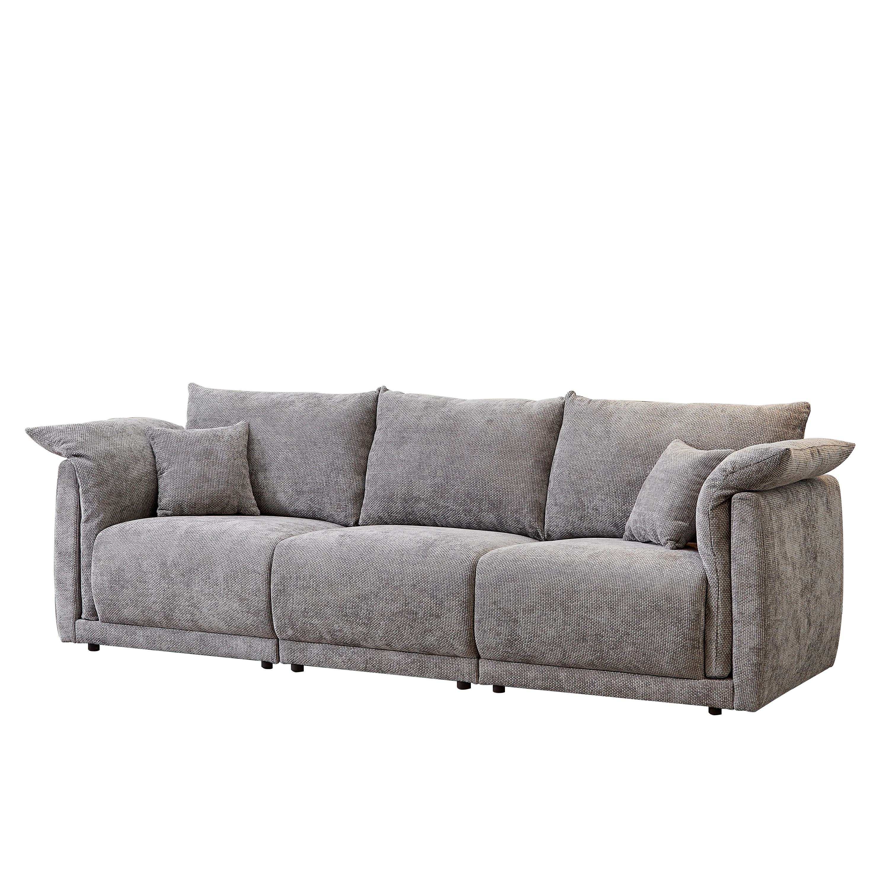 98.5' 3-Seater Sofa in Contemporary Grey - Image 15