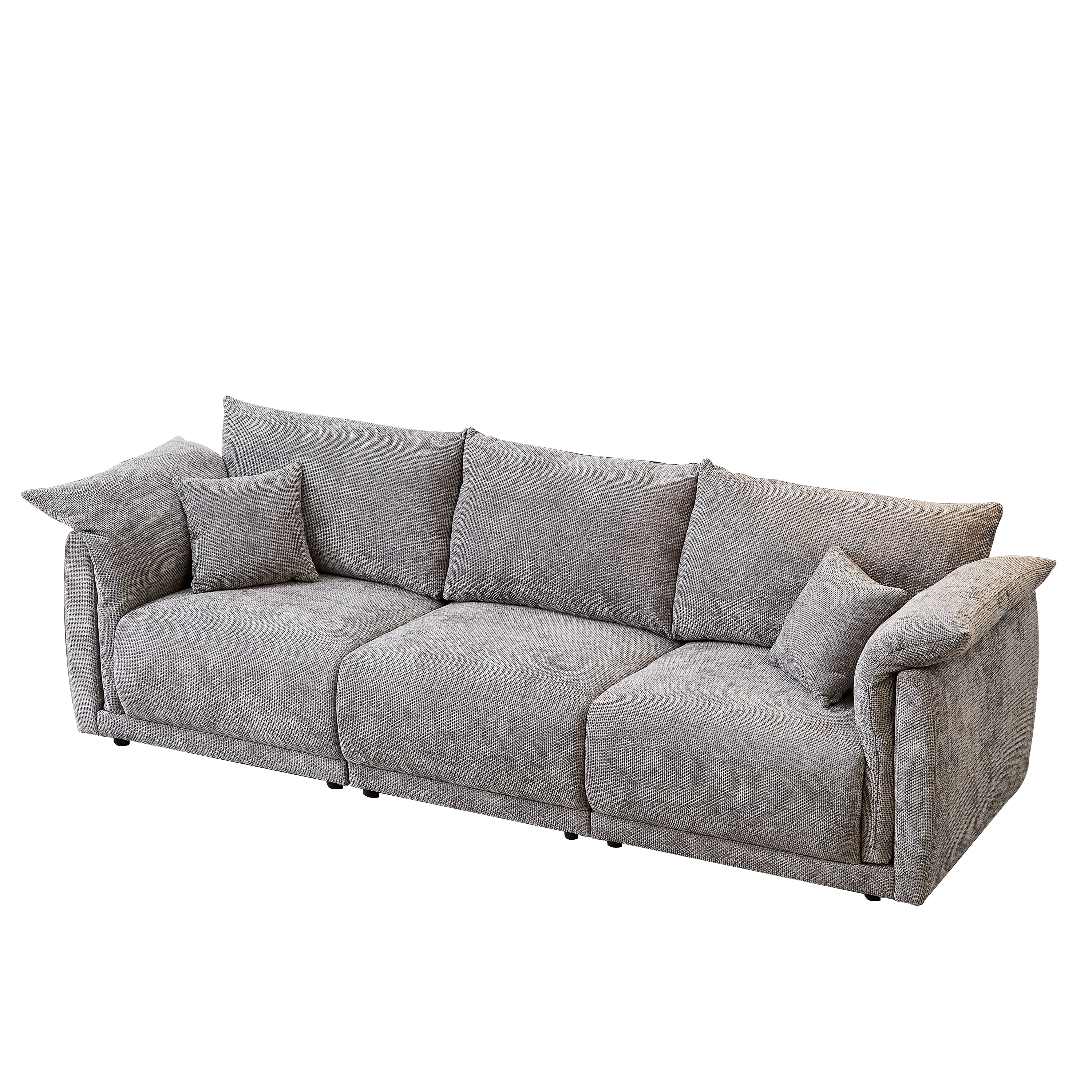 98.5' 3-Seater Sofa in Contemporary Grey - Image 16