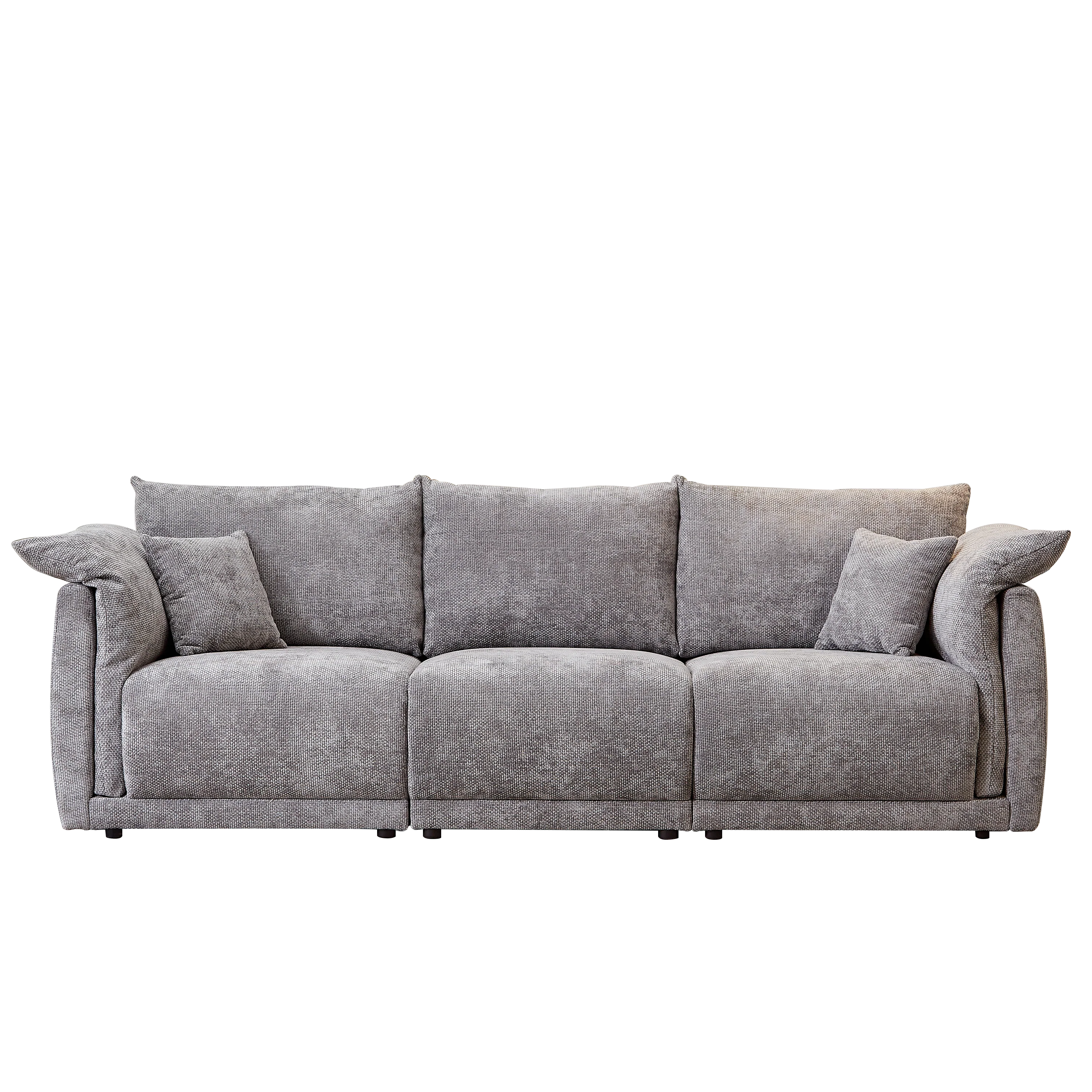 98.5' 3-Seater Sofa in Contemporary Grey - Image 17