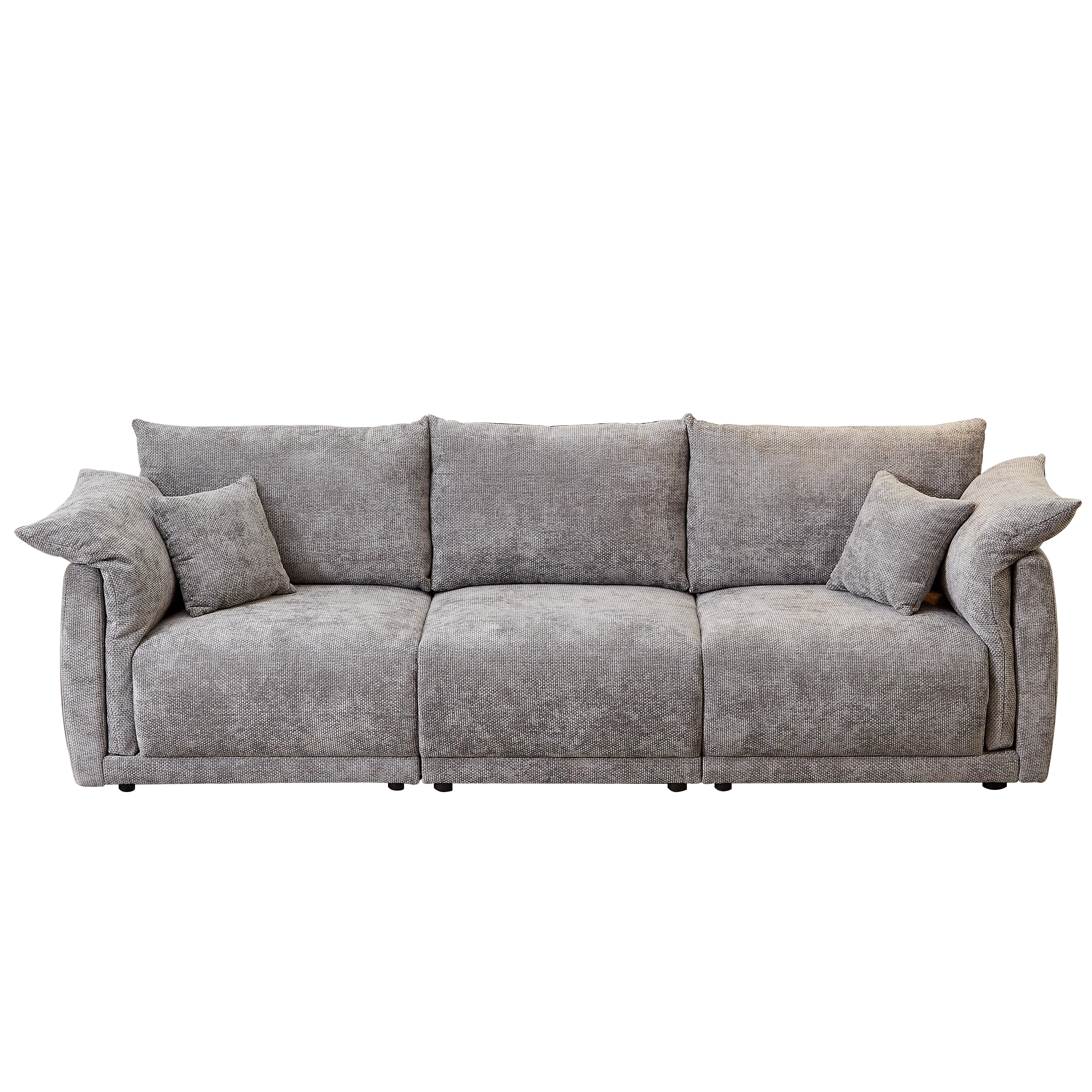 98.5' 3-Seater Sofa in Contemporary Grey - Image 18