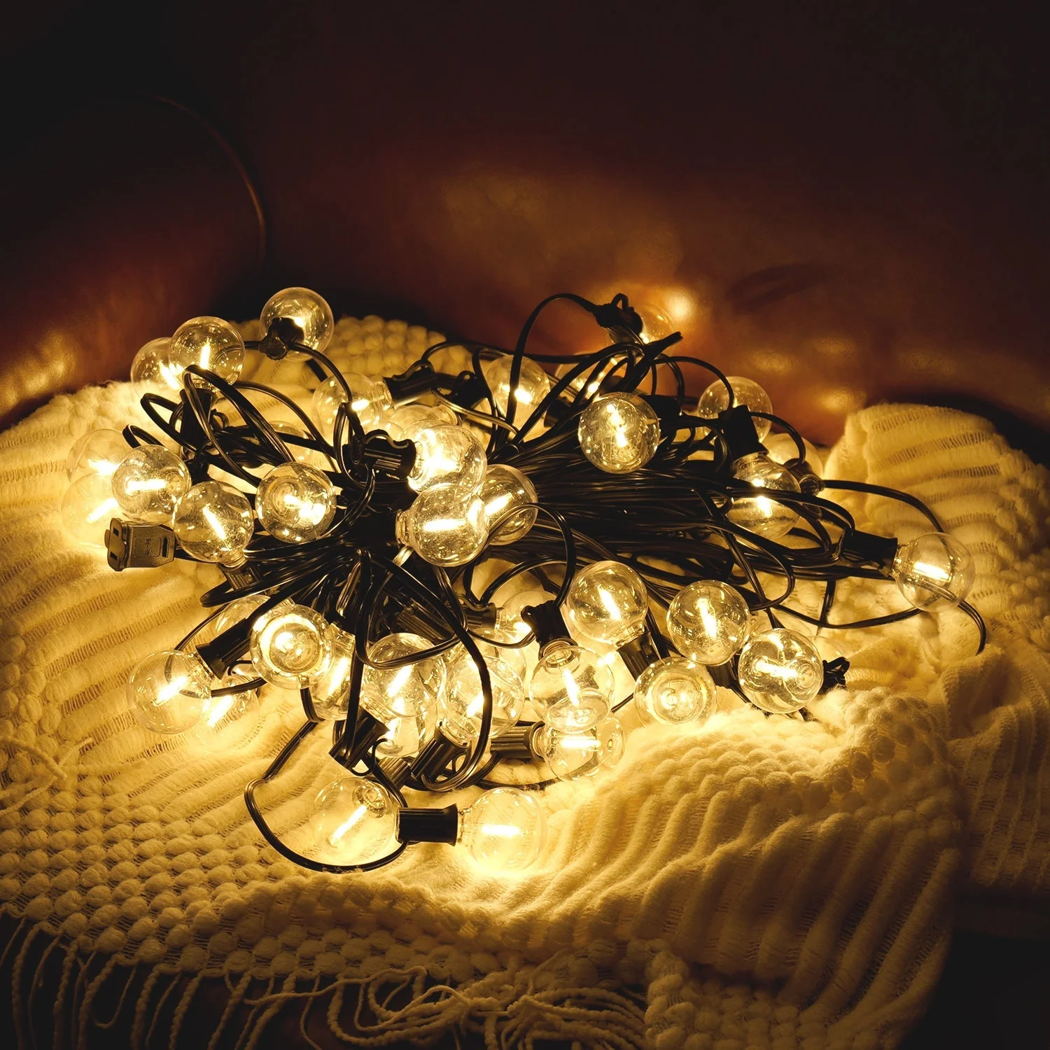 98FT LED Outdoor String Lights with 50 Shatterproof Bulbs - Image 5
