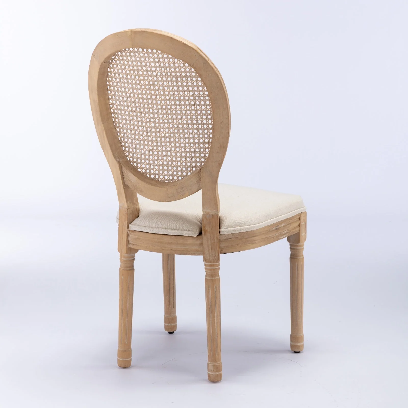 A&A French Style Solid Wood Frame Dining Chairs Set of 2 - Image 5