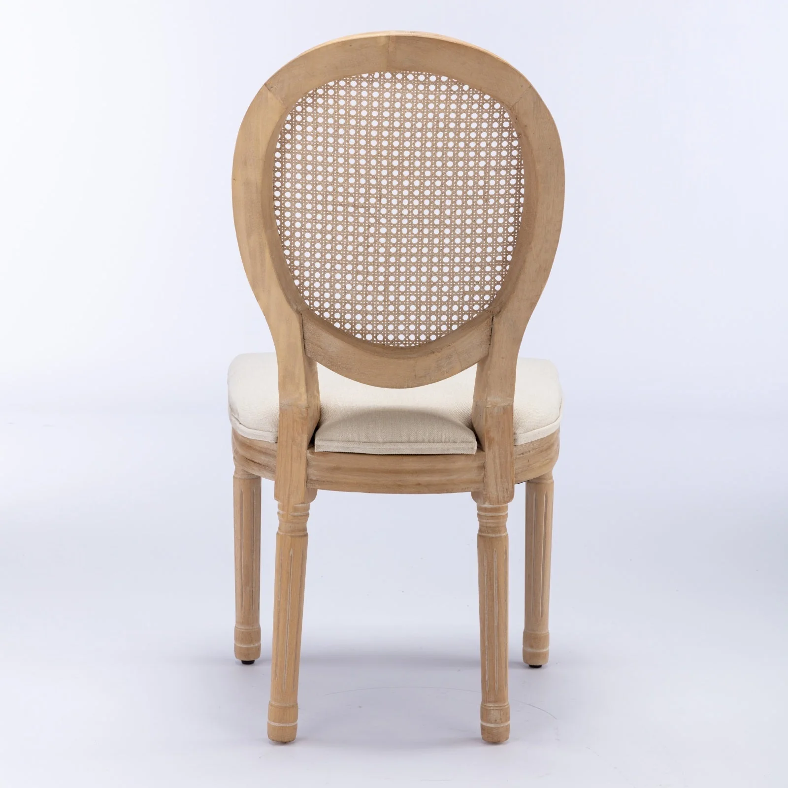 A&A French Style Solid Wood Frame Dining Chairs Set of 2 - Image 6