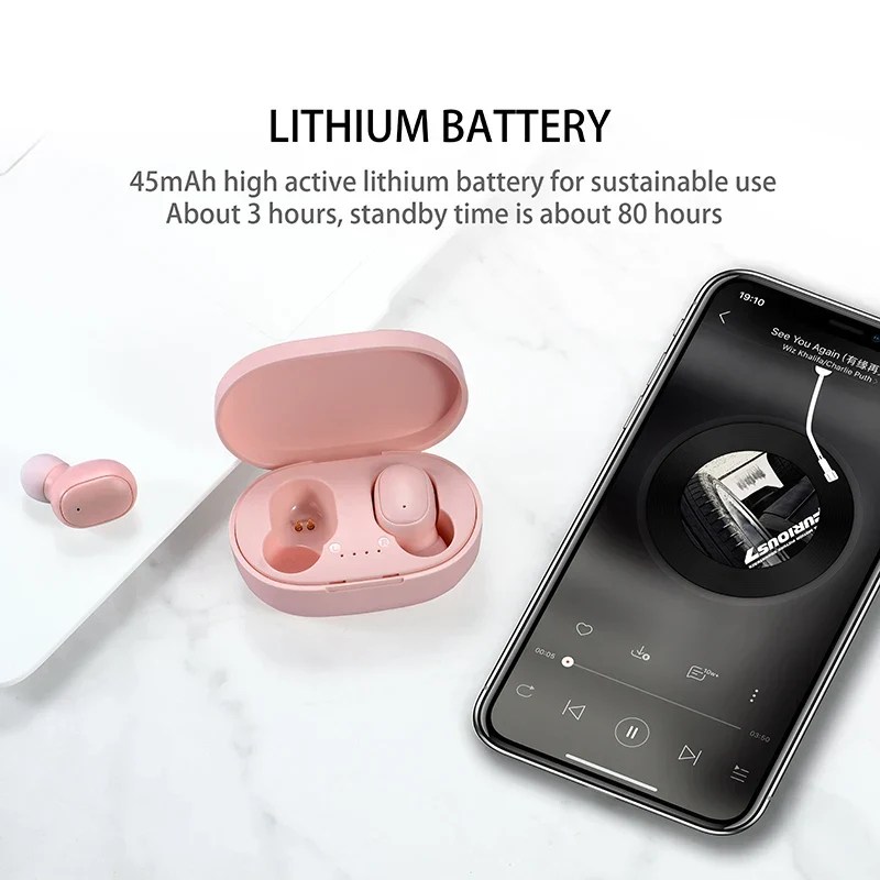 A6S TWS Wireless Earbuds Bluetooth Earphones with Stereo Sound for Sports and Daily Use - Image 2