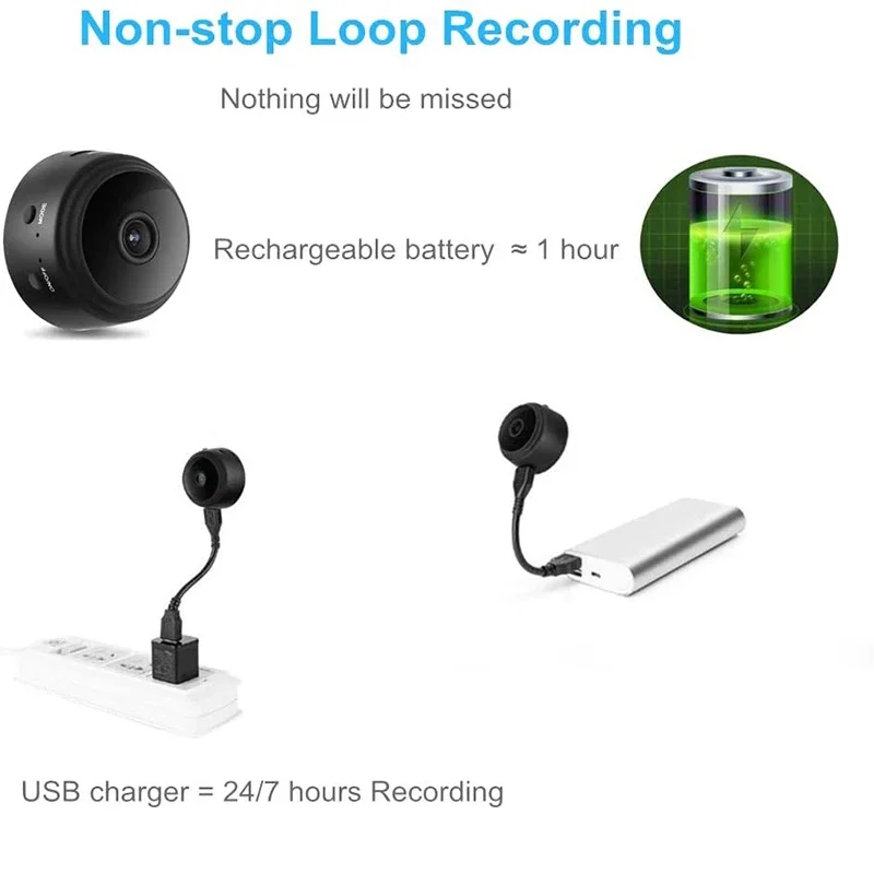 A9 HD WiFi Security Camera Smart Home Monitor Wireless Video Surveillance Cam - Image 6