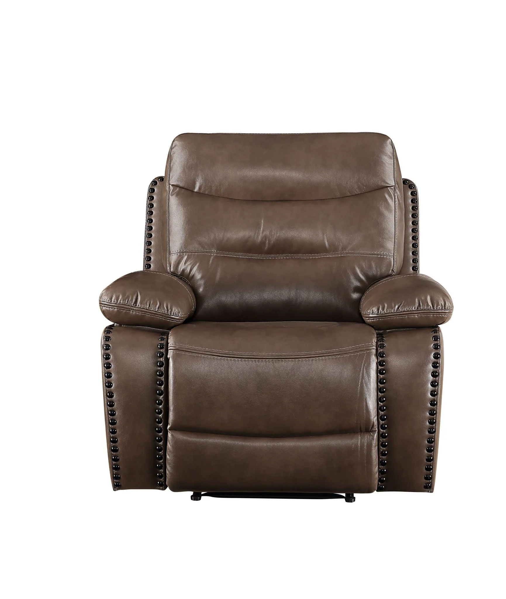 Aashi - Leather Gel Match Recliner Chair - Brown - Image 2