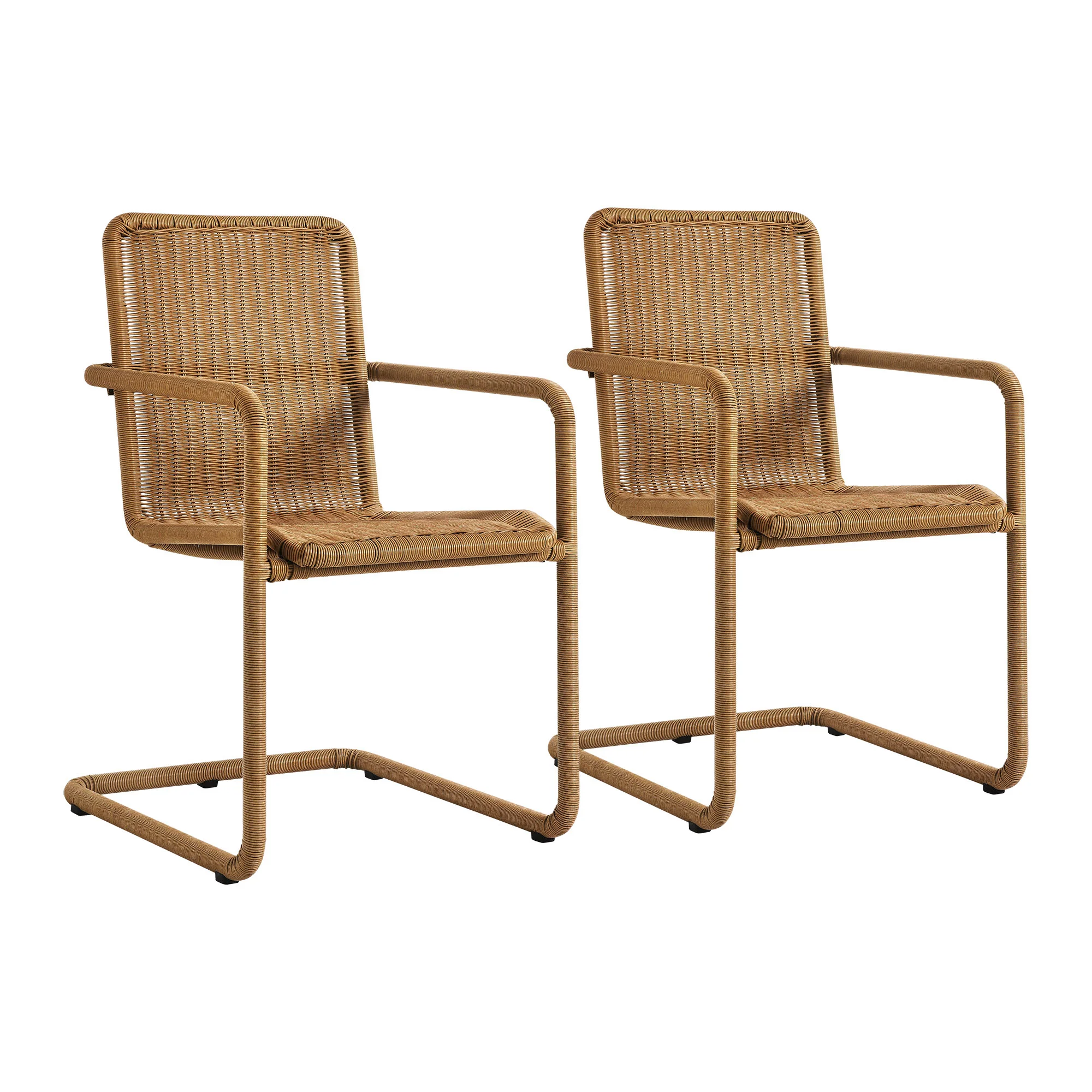 Abacus Outdoor Patio Wicker Dining Chairs Set of 2 by Modway - Image 11