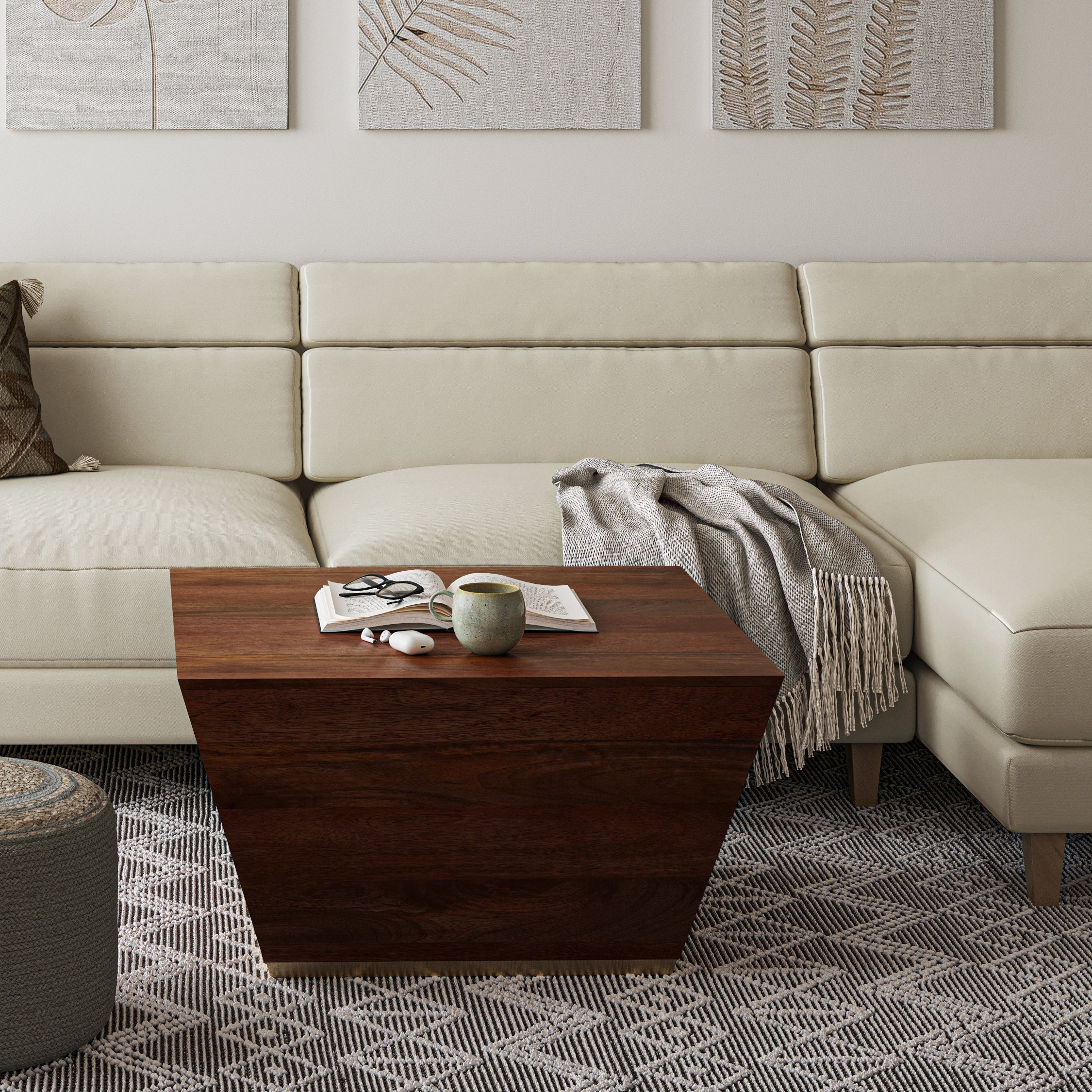 Abba - Square Coffee Table - Cognac Brown - Image 7