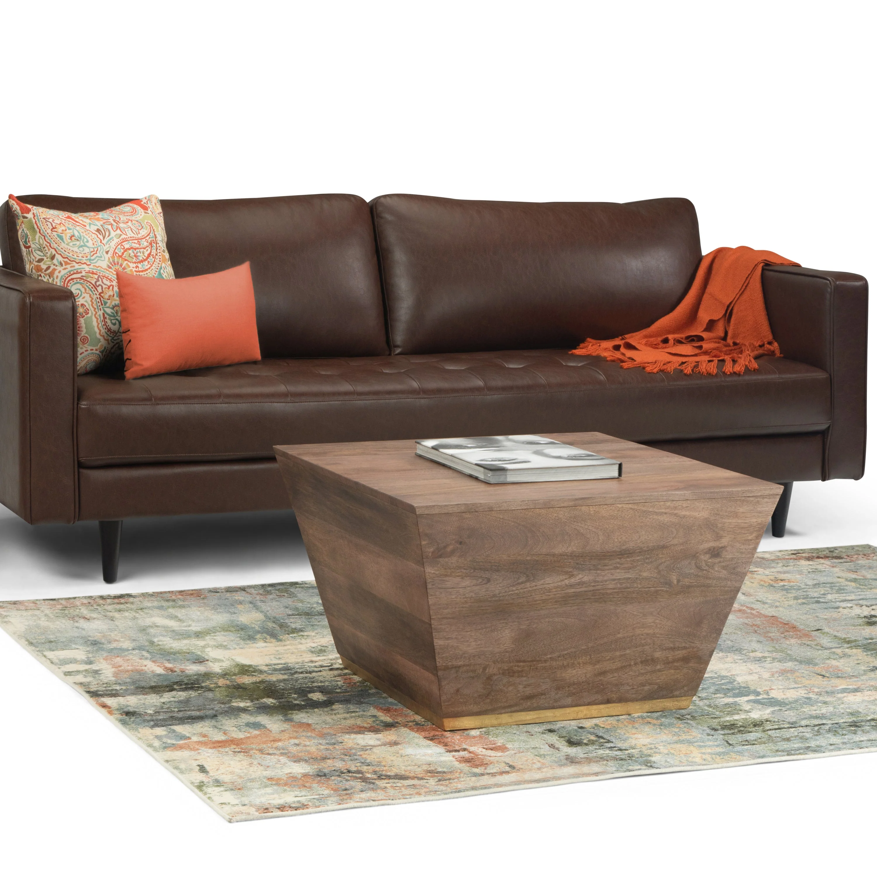 Abba Square Coffee Table - Dark Brown - Image 9