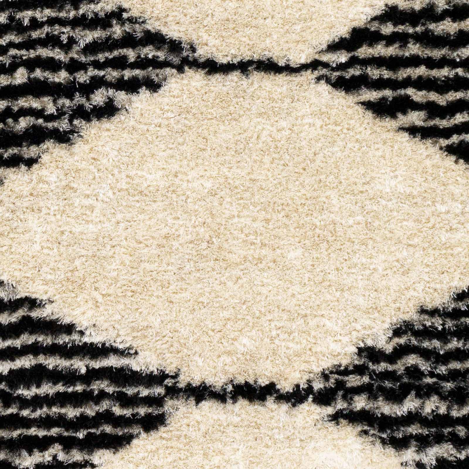 Aberchirder Ivory&Black Diamond Plush Rug - Clearance - Image 3