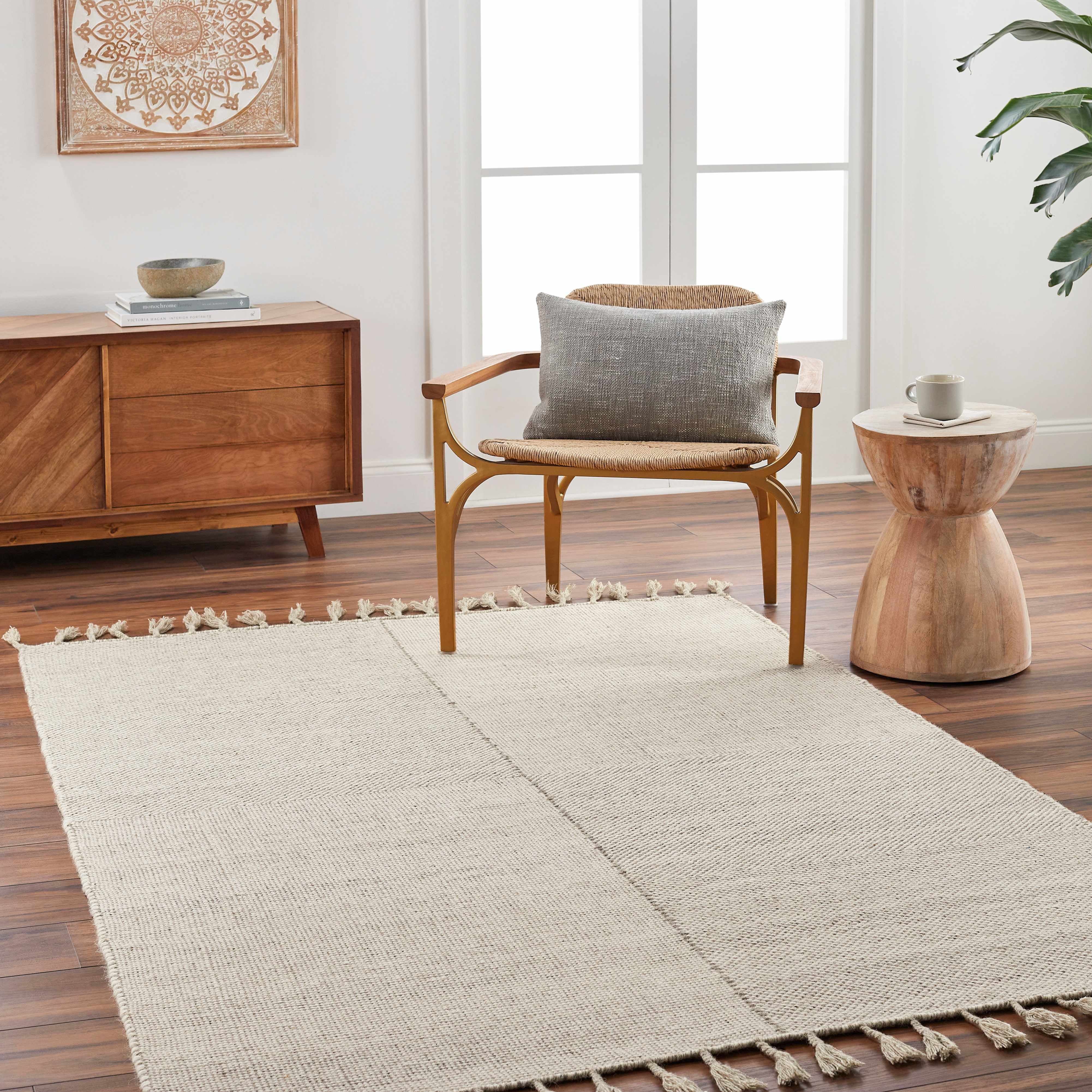 Abhay Beige Wool Area Rug - Clearance - Image 2