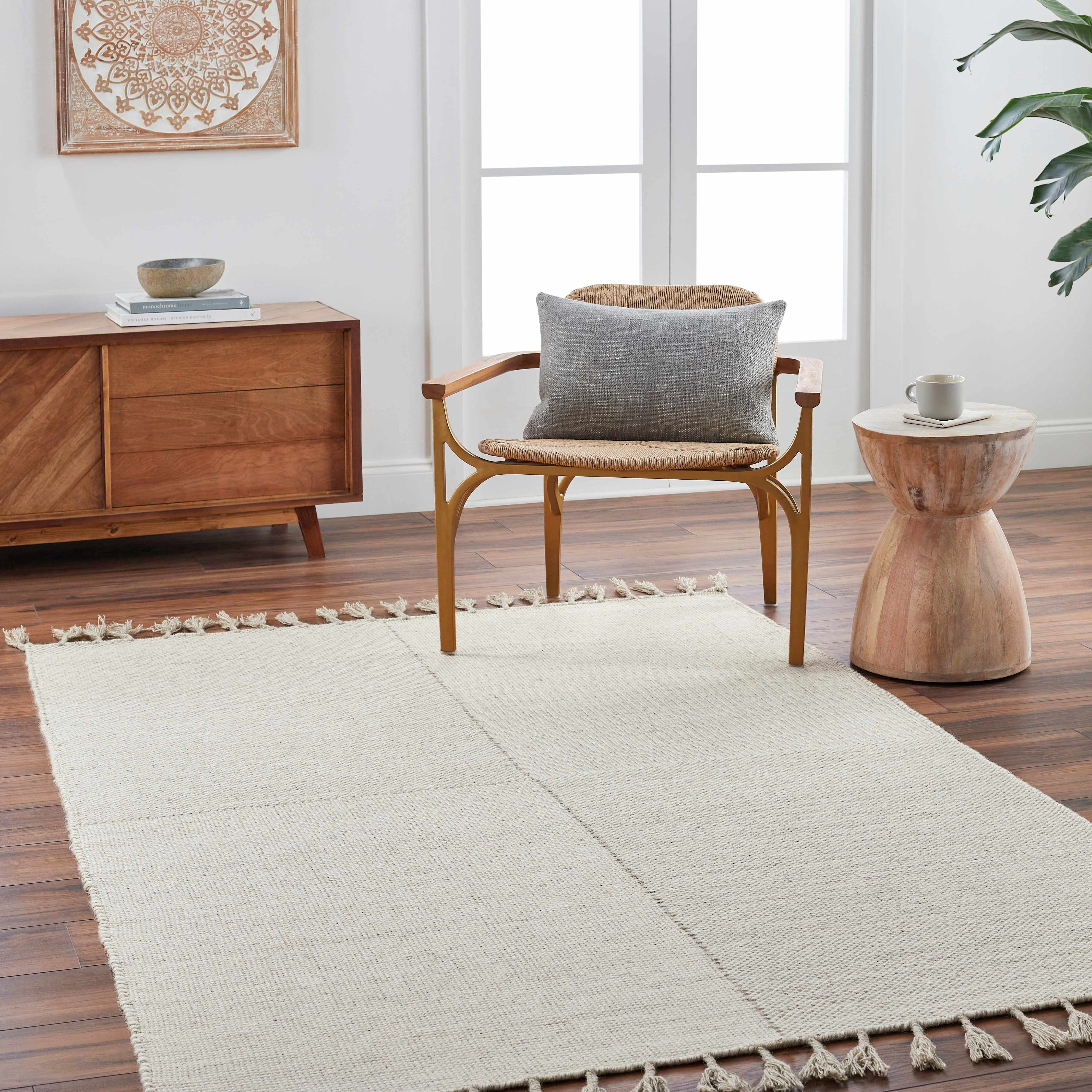 Abhay Cream Wool Area Rug - Clearance - Image 2