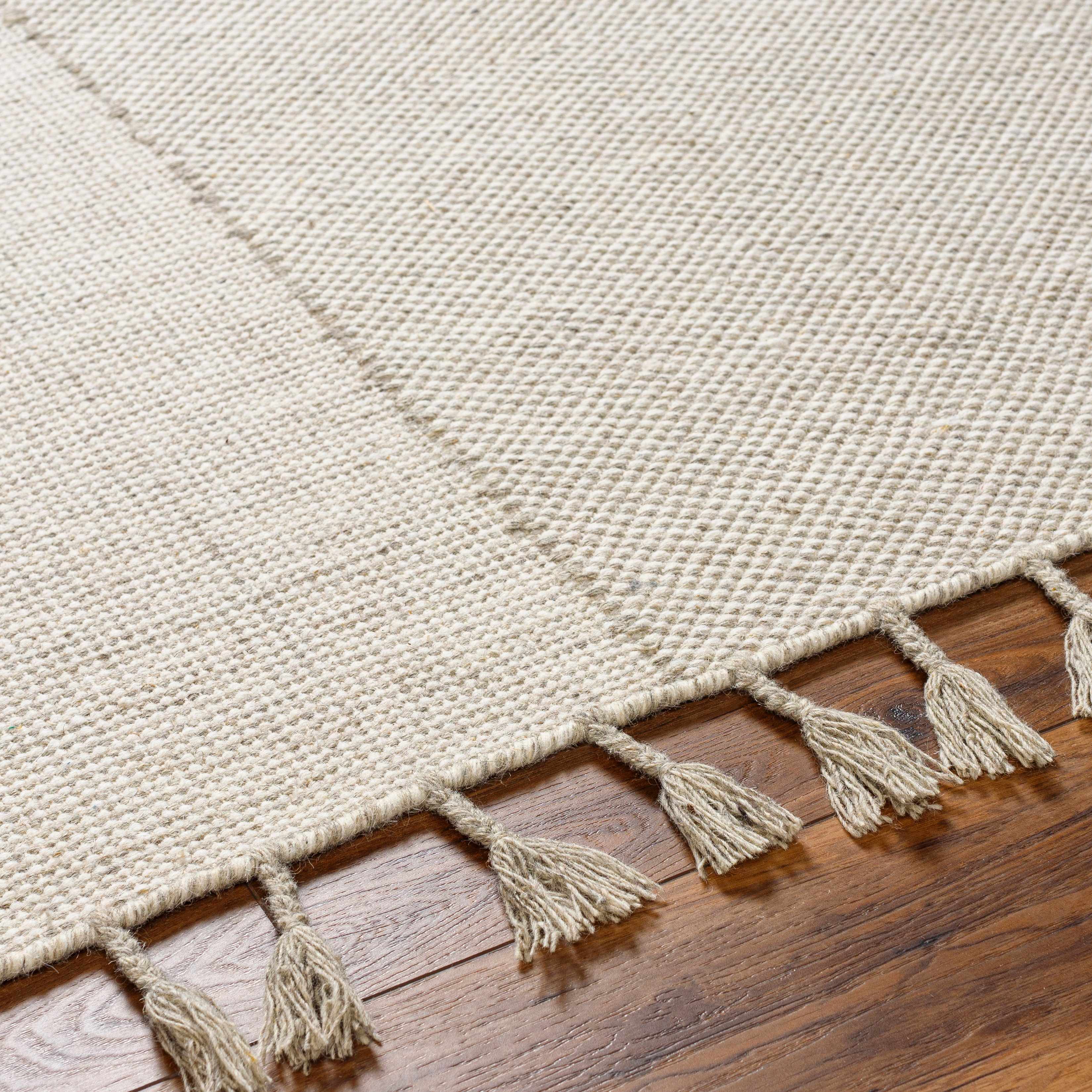 Abhay Cream Wool Area Rug - Clearance - Image 6