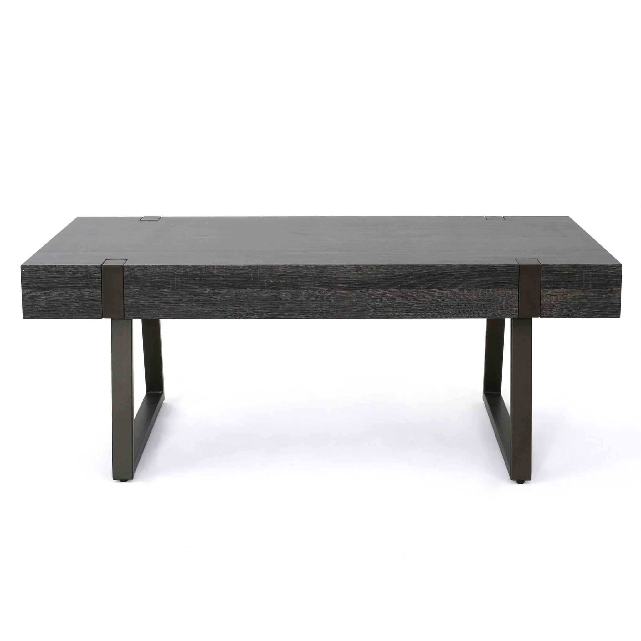 Abitha - Coffee Table With Industrial Powder Coated Metal Legs - Image 2