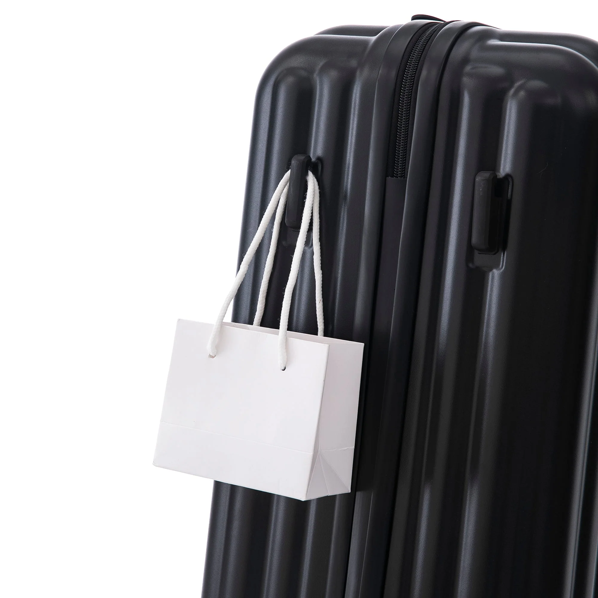 ABS Spinner Wheel Luggage Carry On Suitcase with Cup Holder and USB Port - Image 14