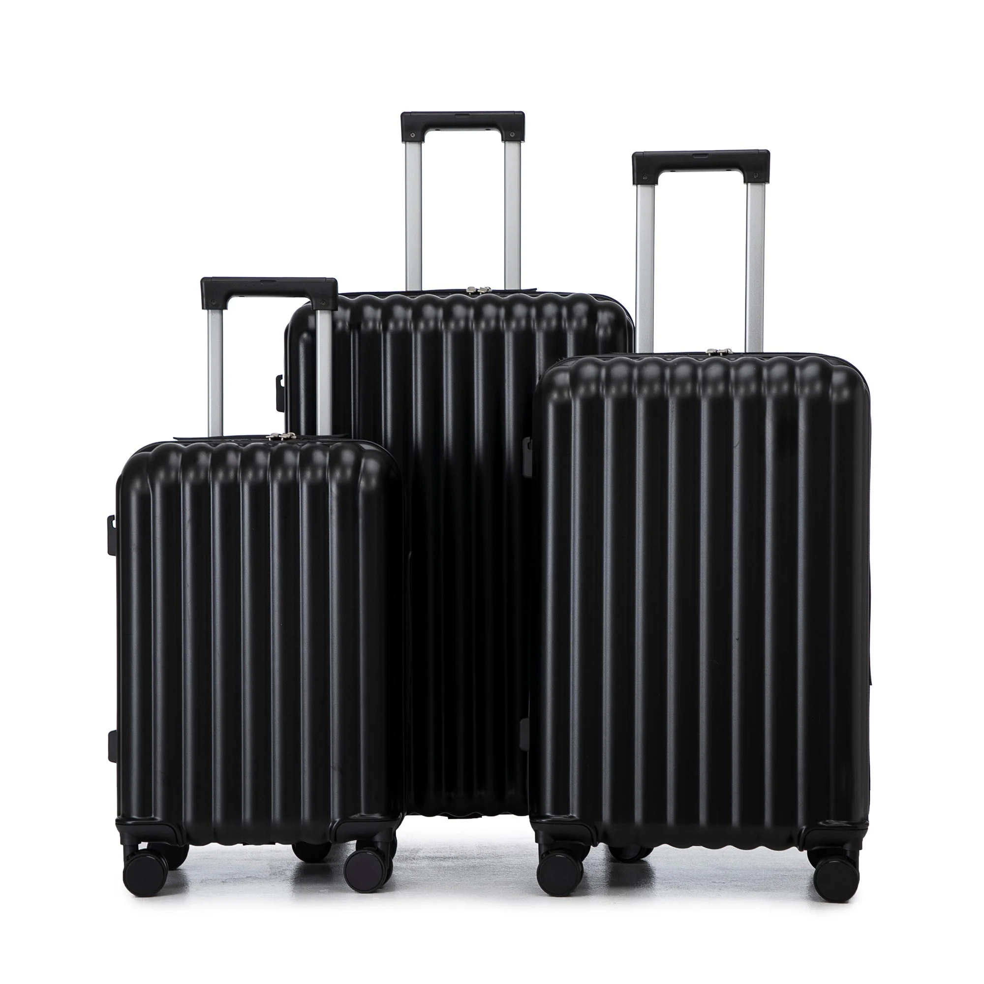ABS Spinner Wheel Luggage Carry On Suitcase with Cup Holder and USB Port - Image 24