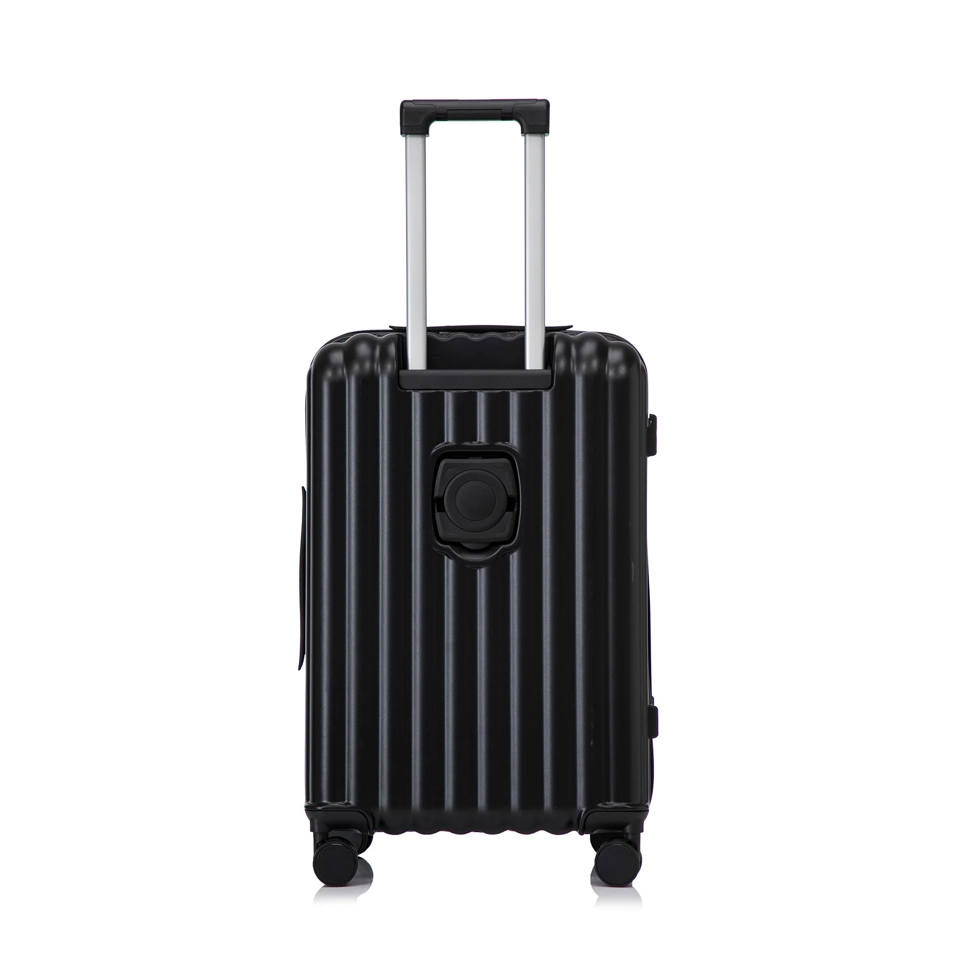 ABS Spinner Wheel Luggage Carry On Suitcase with Cup Holder and USB Port - Image 27