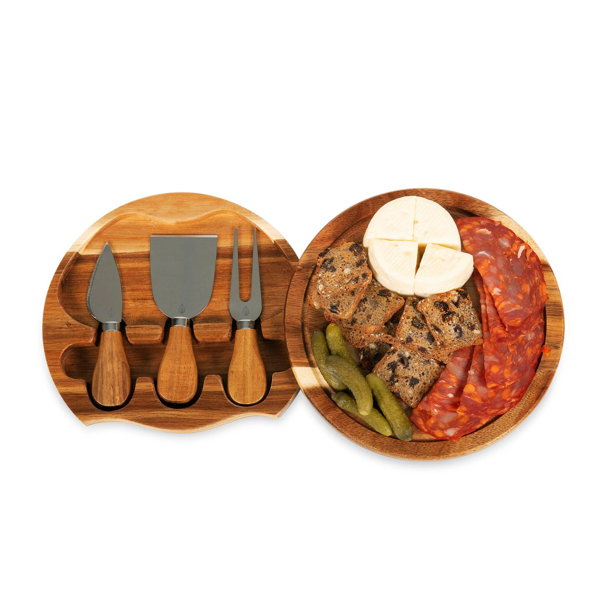 Acacia Brie Cheese Cutting Board & Tools Set - Image 11