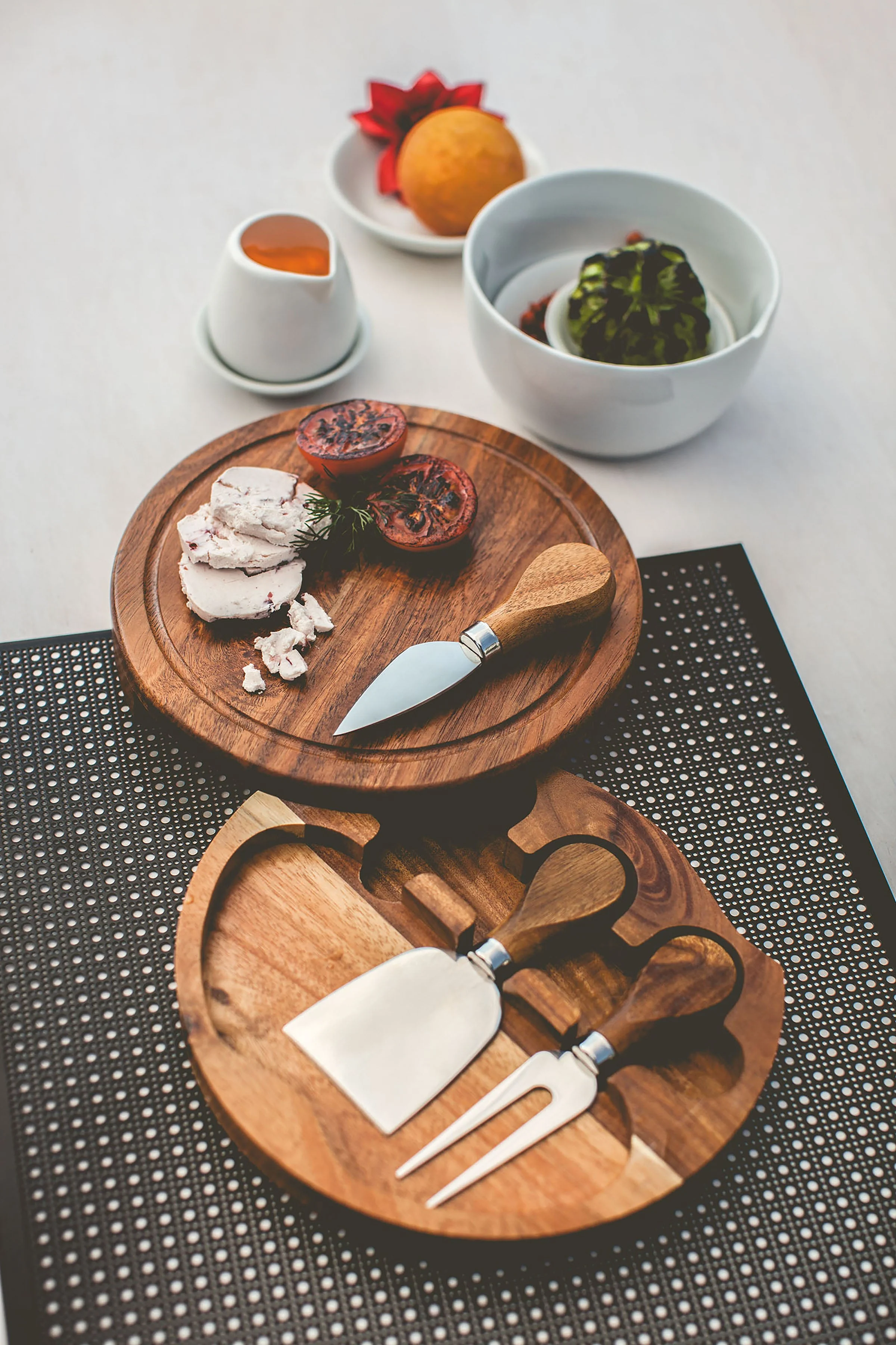 Acacia Brie Cheese Cutting Board & Tools Set - Image 13
