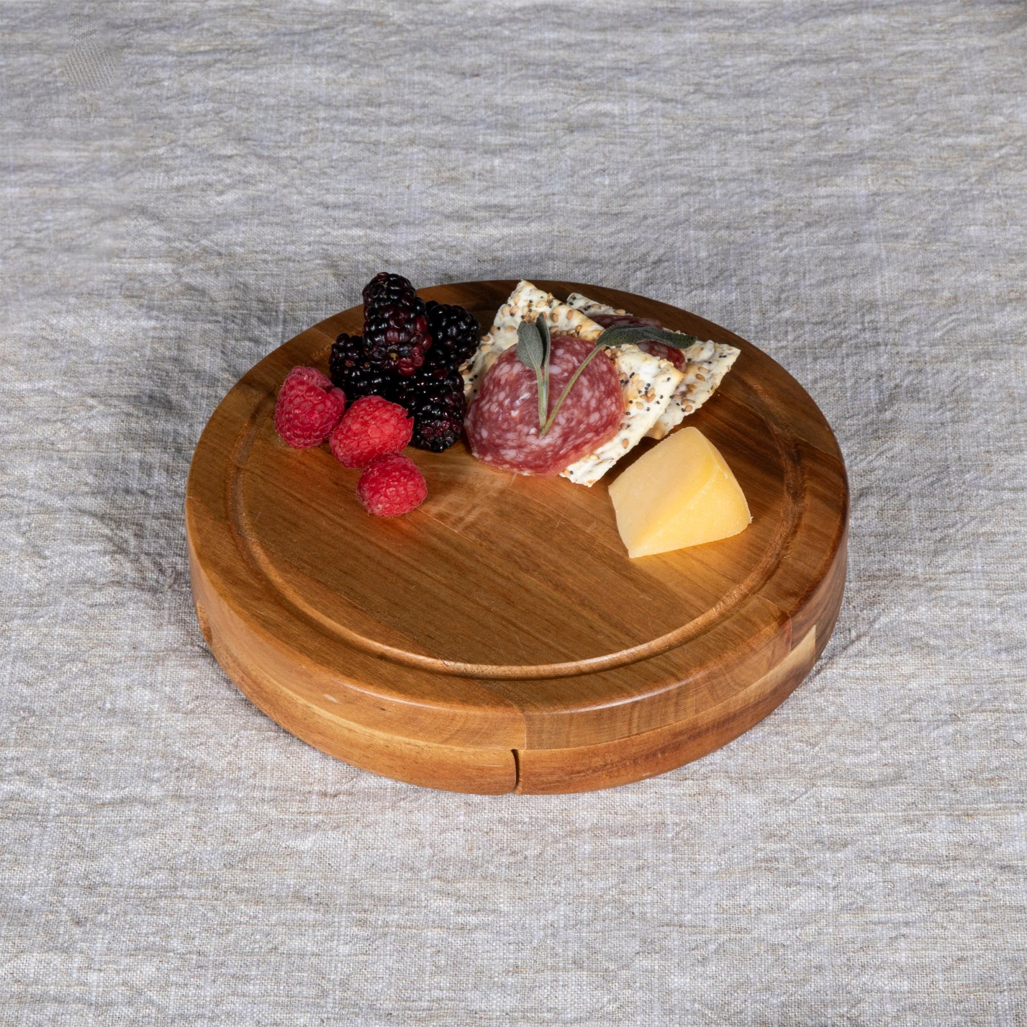 Acacia Brie Cheese Cutting Board & Tools Set - Image 2